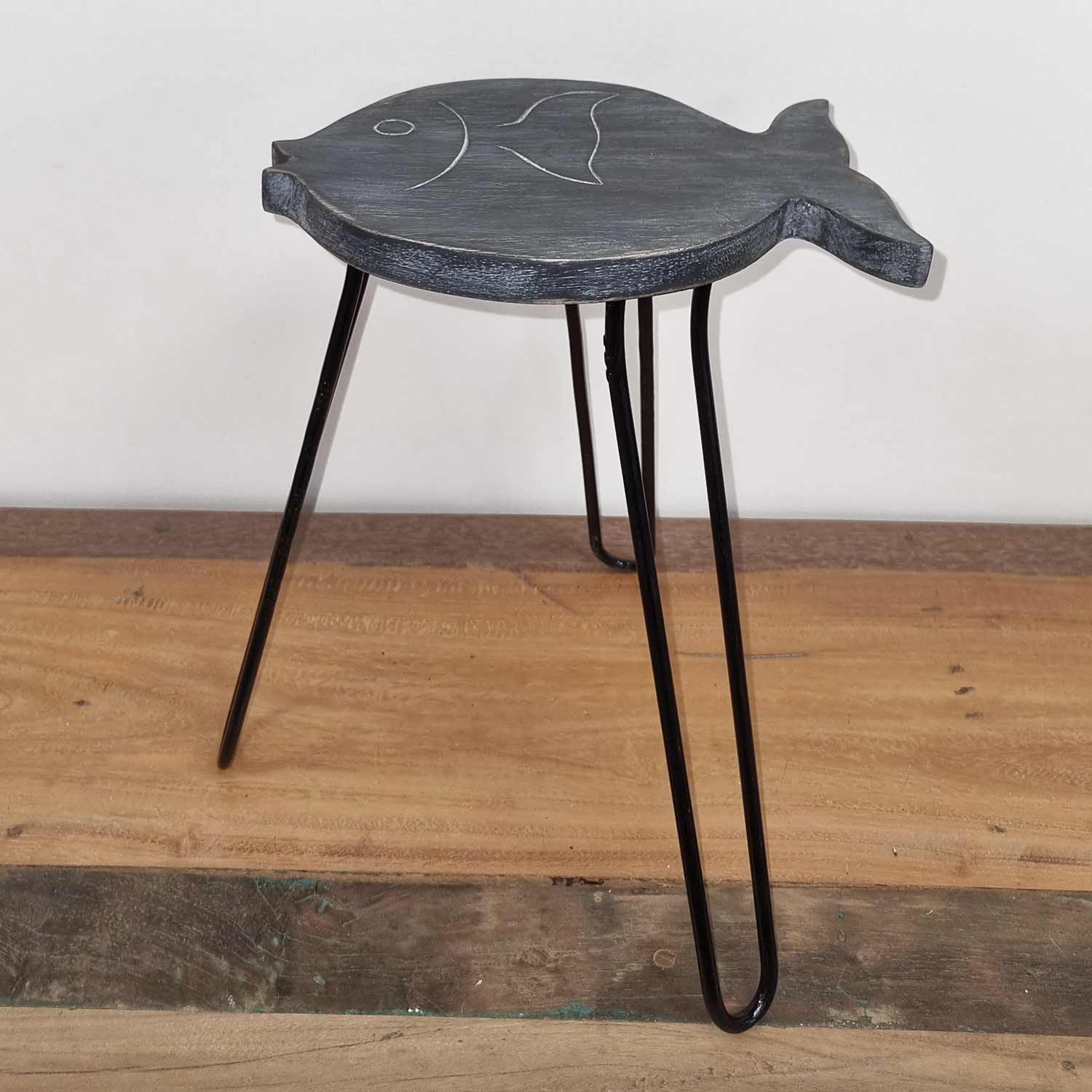 Mesa de Madera de Albasia - Grisáceo - Imagen 2