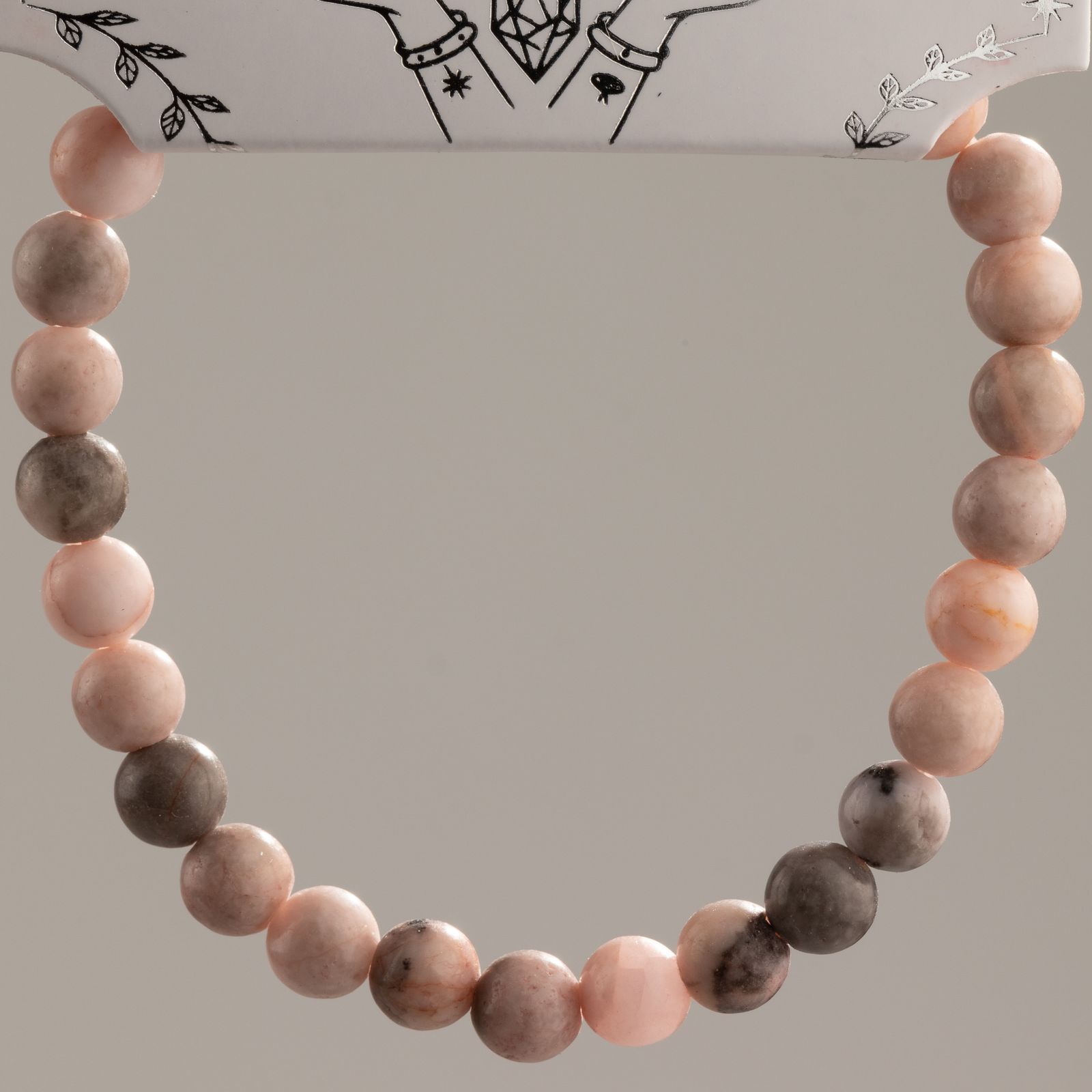 Pulsera de Poder Pequeña (17 cm x 6 mm) - jaspe rosa - Imagen 3