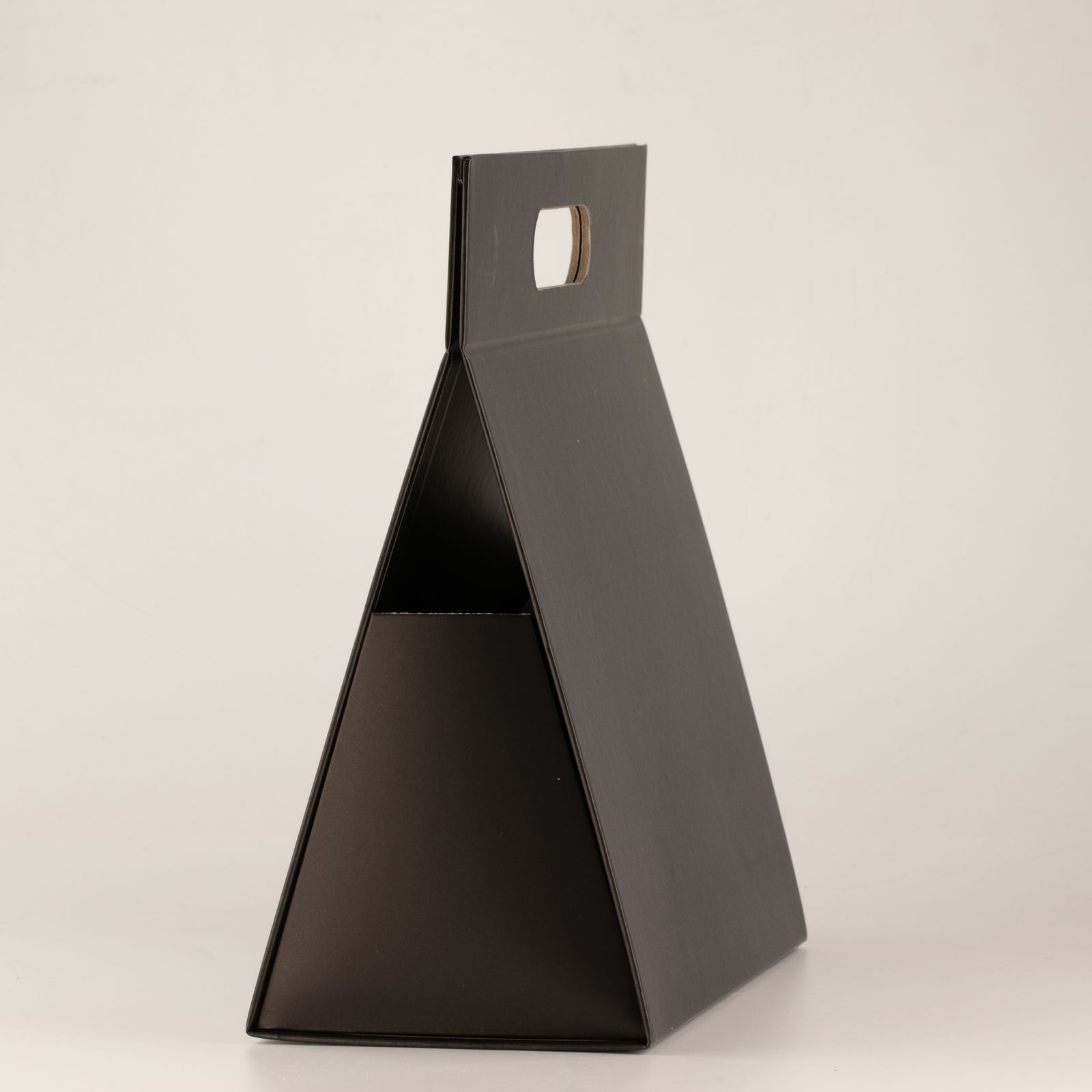 Caja de regalo plana - Caja de mano grande (28x12.5x26cm) - Negro - Imagen 3