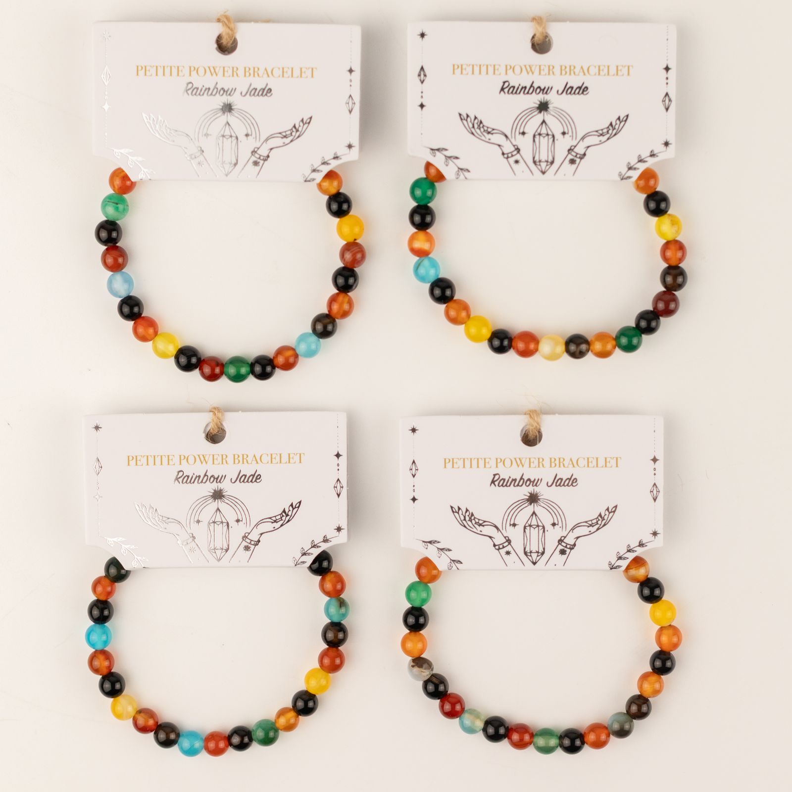 Pulsera de Poder Pequeña (17 cm x 6 mm) - Jade arcoíris - Imagen 6