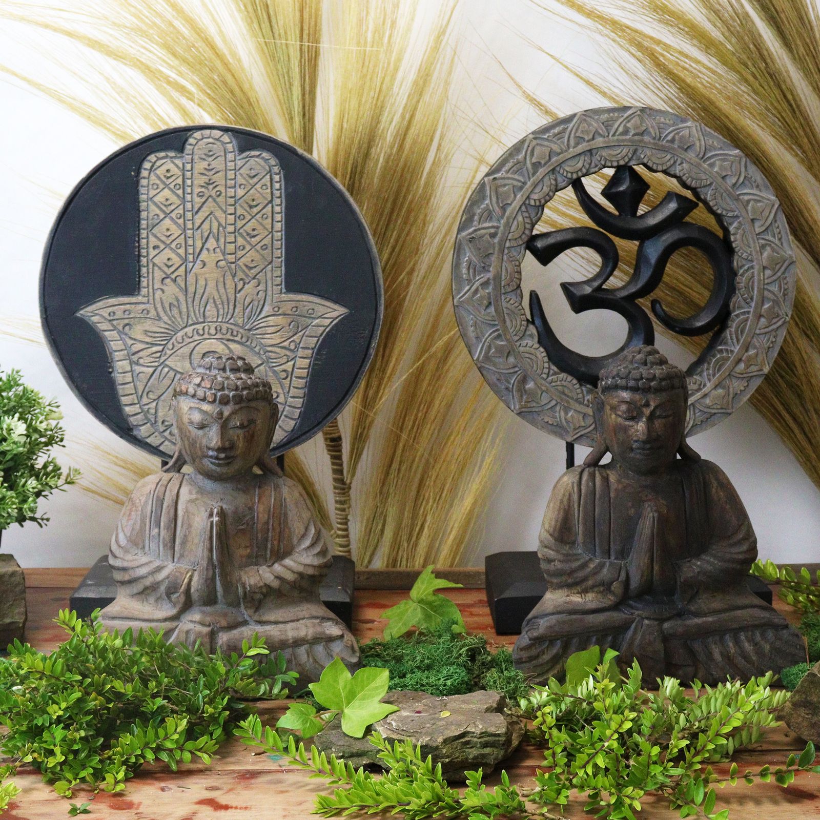 Buda Feng Shui Set - Hamsa - Gris - Imagen 5