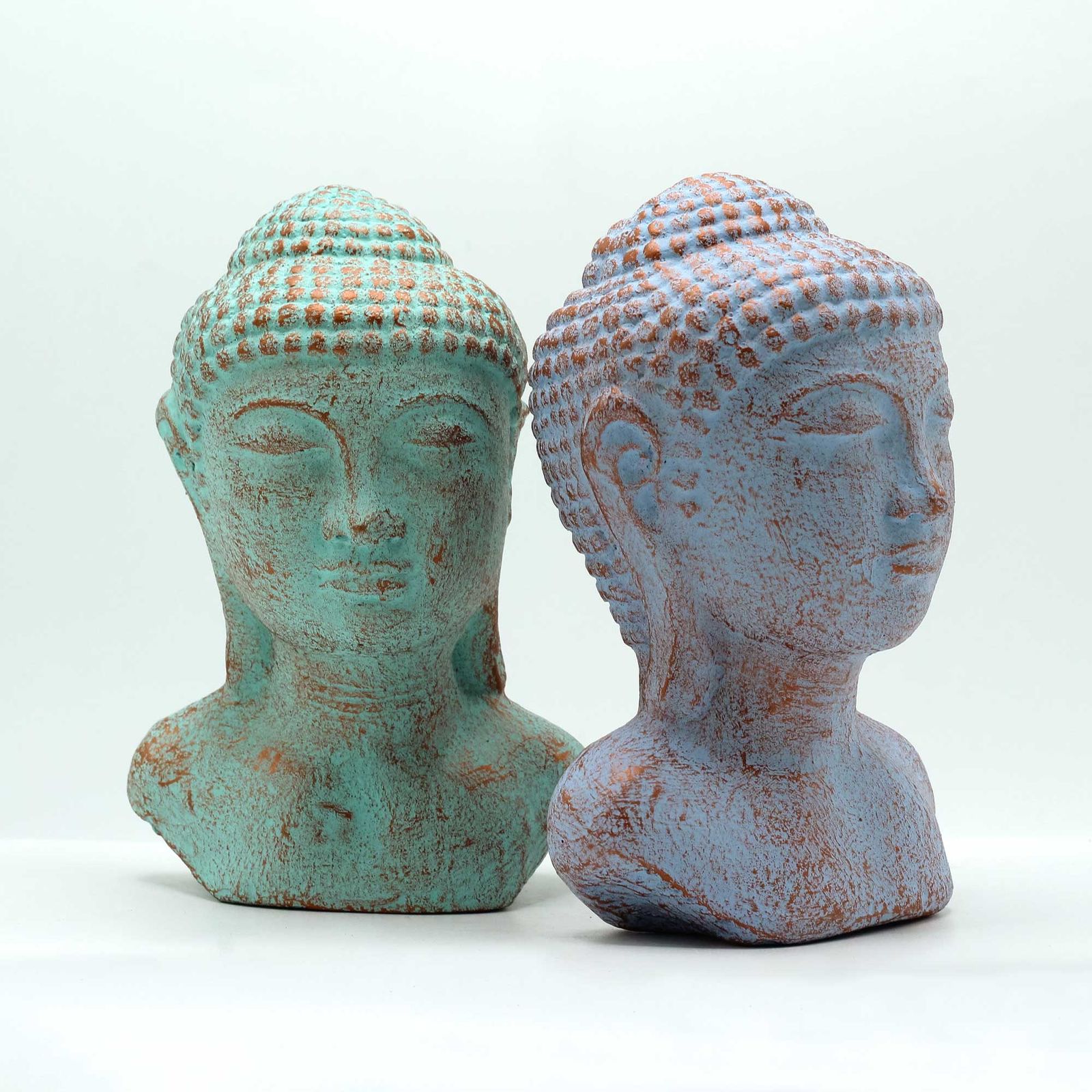 Cabeza de Buda Tranquilidad - Cobre verde - Imagen 4