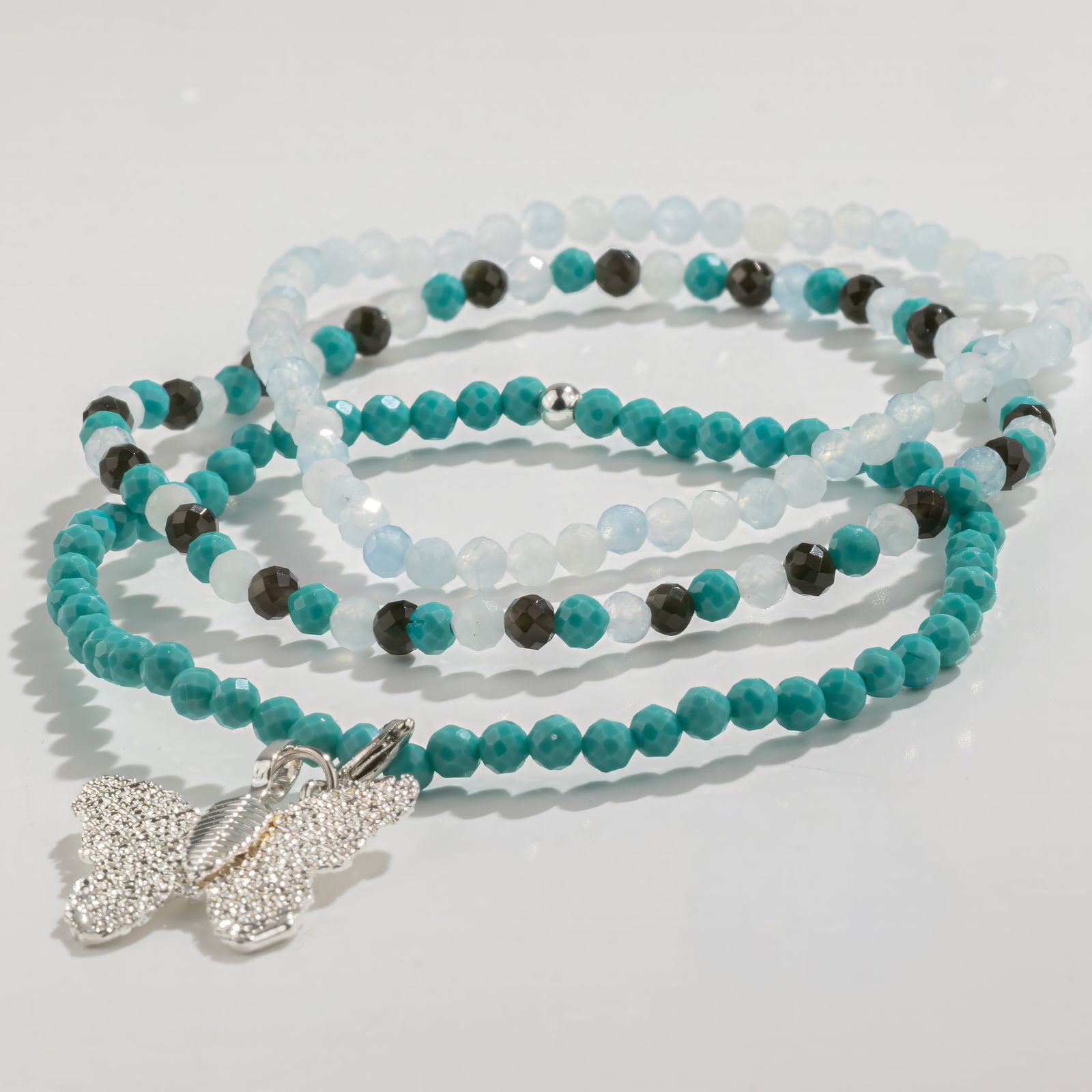 Conjunto de pulseras de gemas con Espíritu de Ninfa - Océano sin fin - Imagen 6