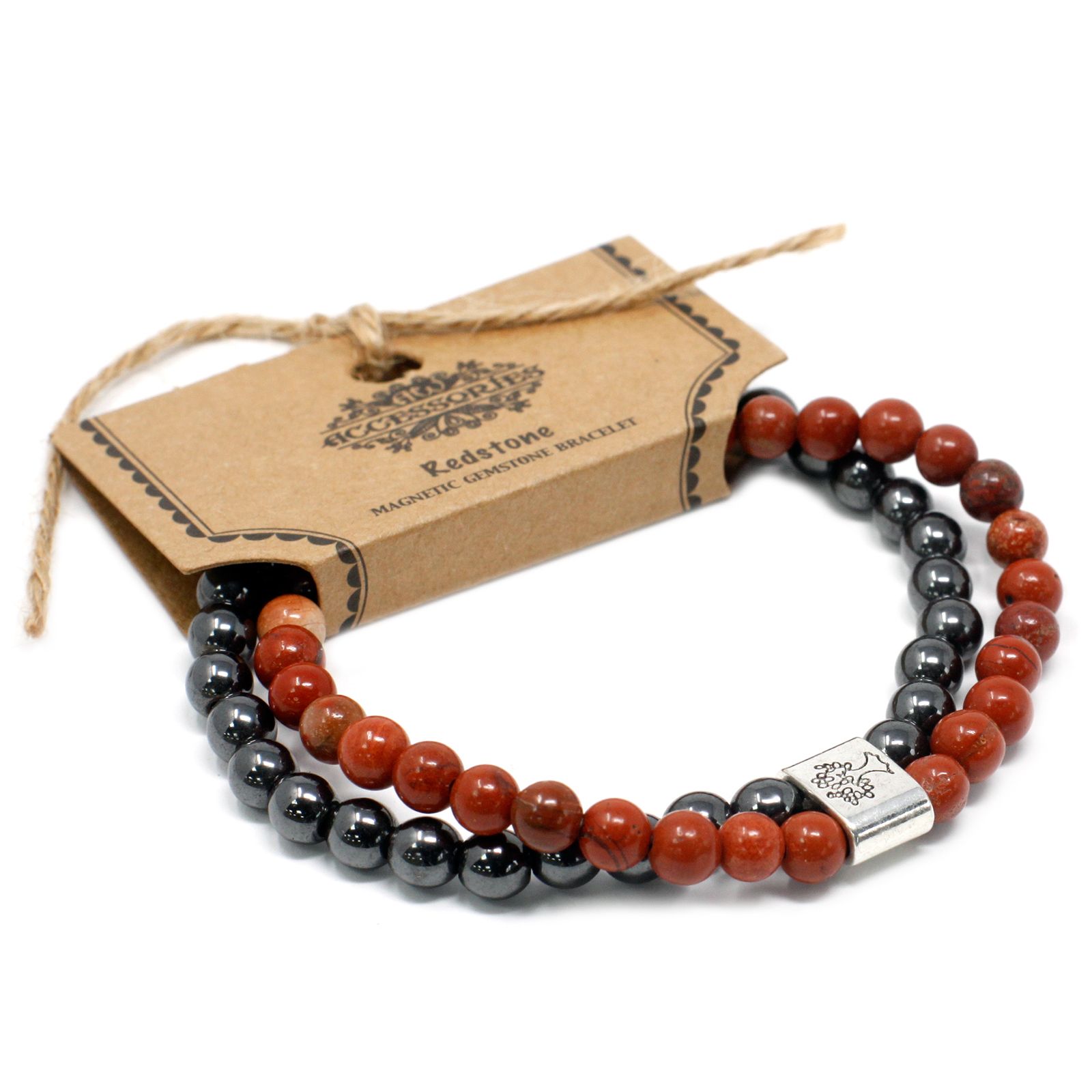 Pulsera de Piedras Preciosas Magnéticas - Piedra Roja - Imagen 6