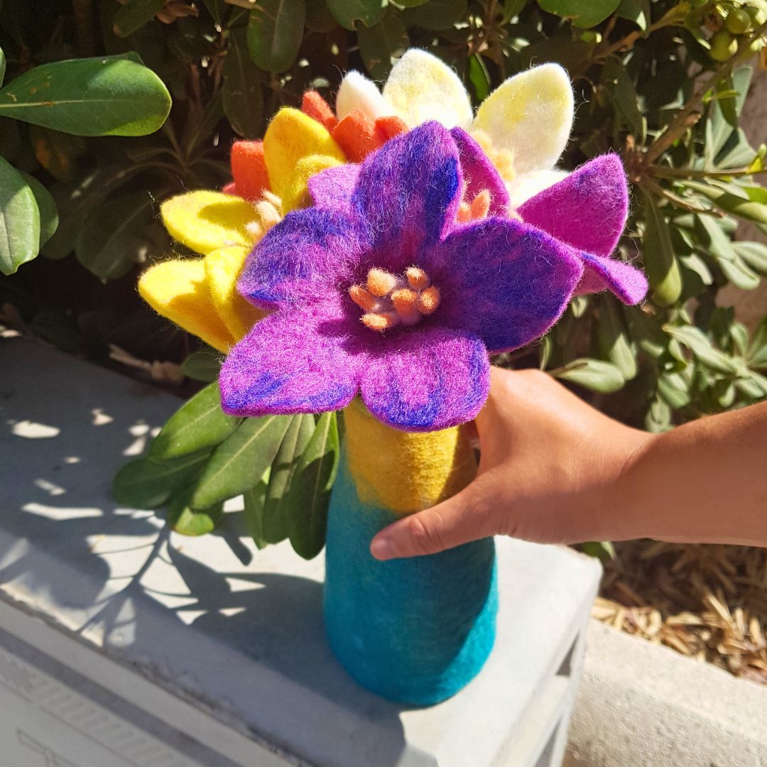Flores de fieltro - Lirio (10 colores surtidos) - Imagen 3