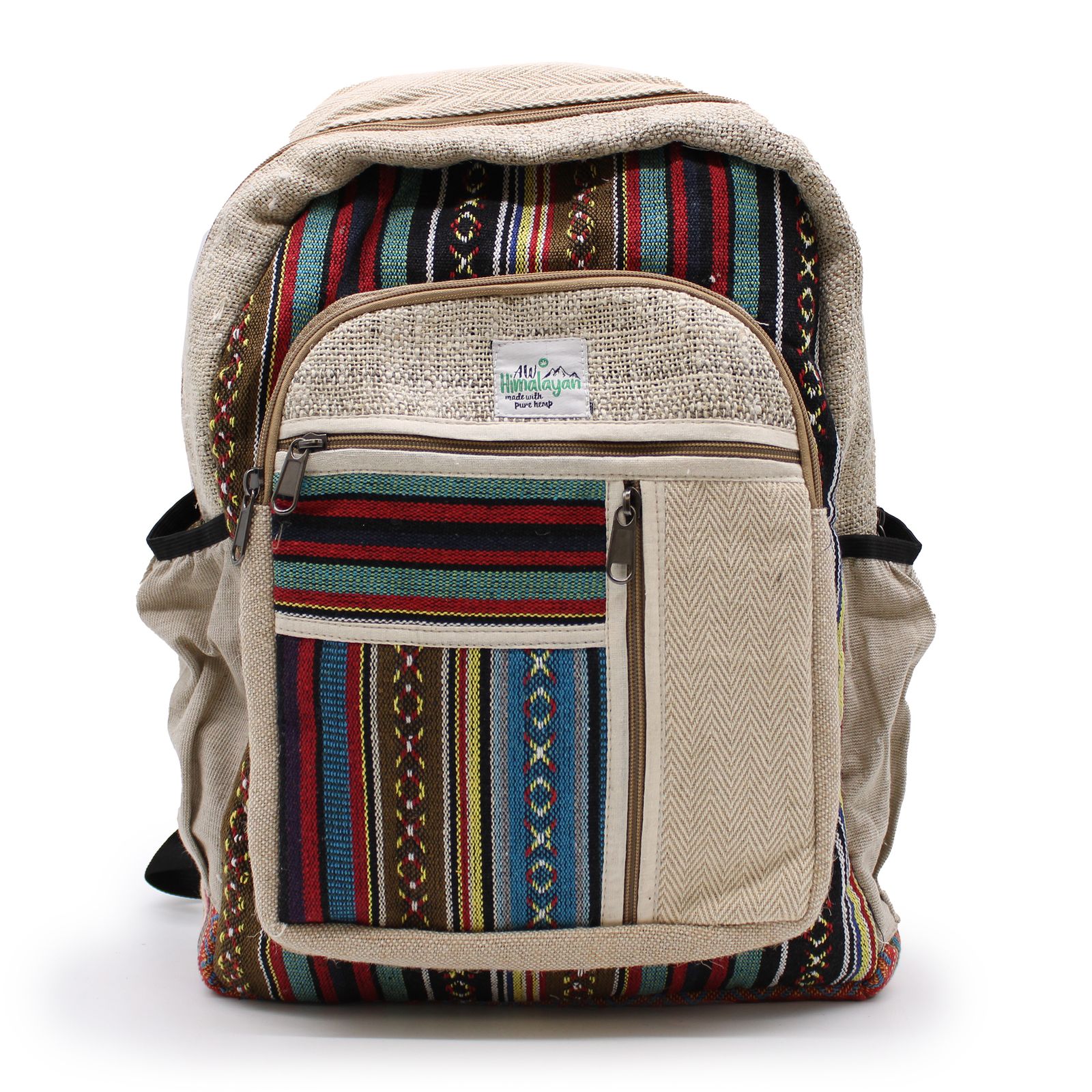 Mochila grande de cáñamo - Estilo cremalleras rectas - Imagen 2