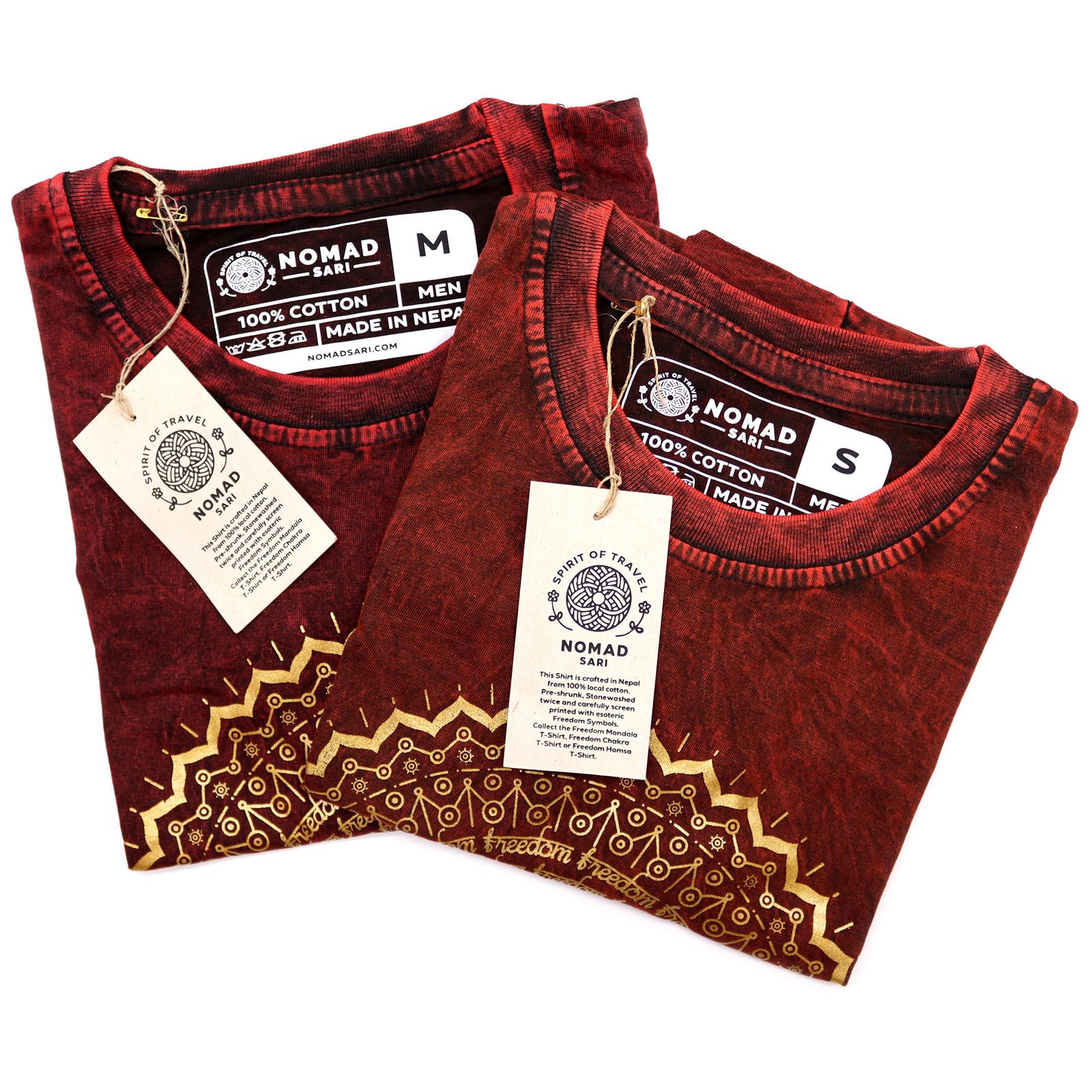 Camiseta Nomad Sari Mediana - Mandala - Granate - Imagen 4