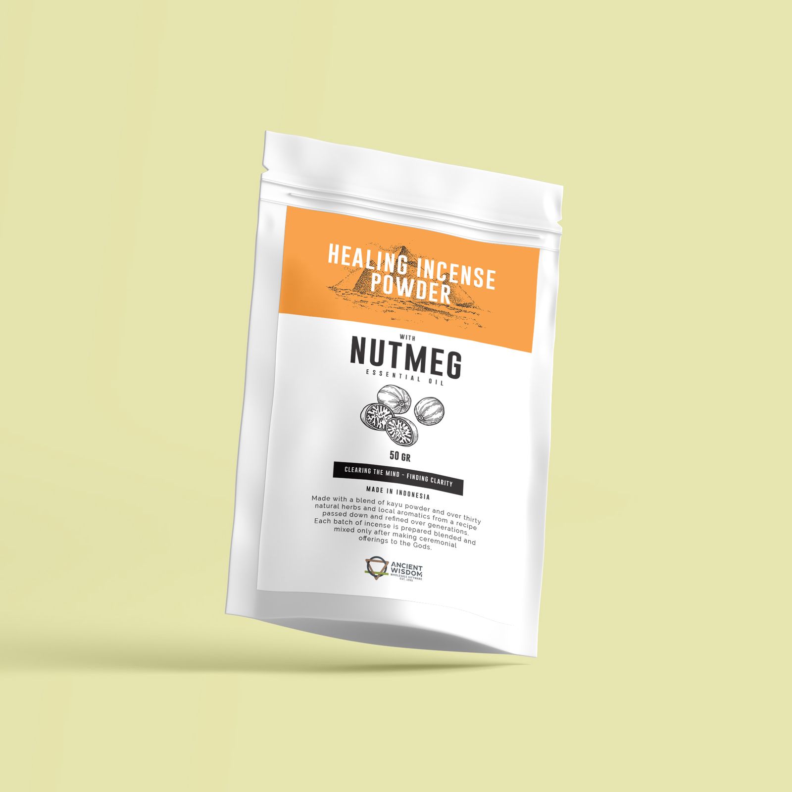 Healing Incense Powder - Nutmeg 50gm - Imagen 3