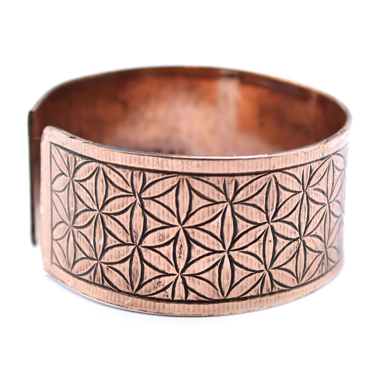 Pulsera Tibetana de Cobre - Flor de la Vida - Imagen 2