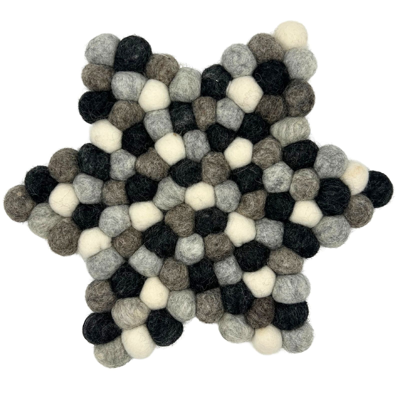 Tapete central de fieltro con forma de estrella (38 x 18 cm, color gris multicolor)