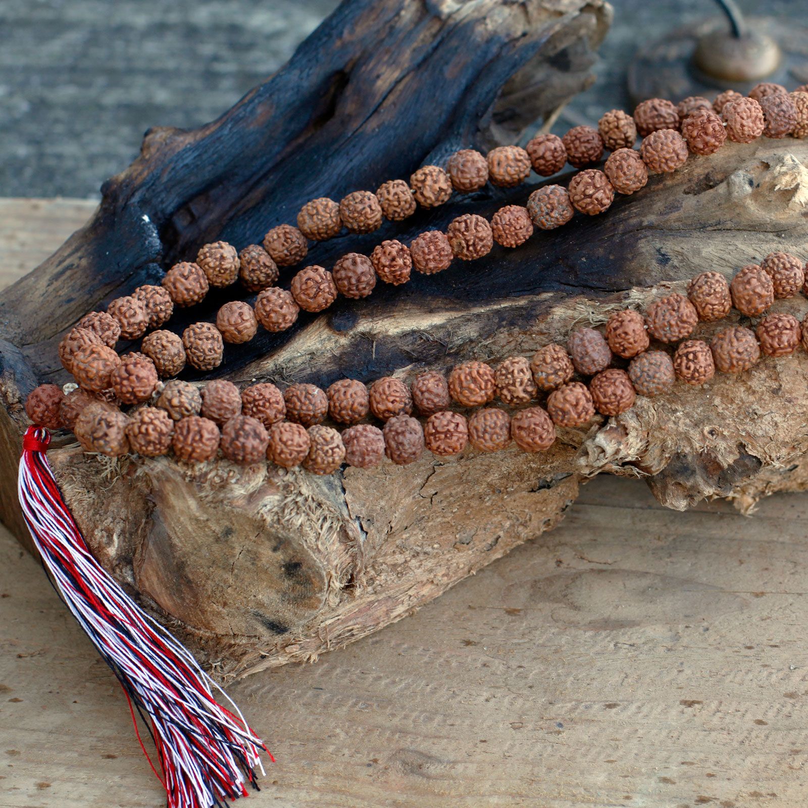 108 Rudraksha Japa Mala - Natural - Imagen 6