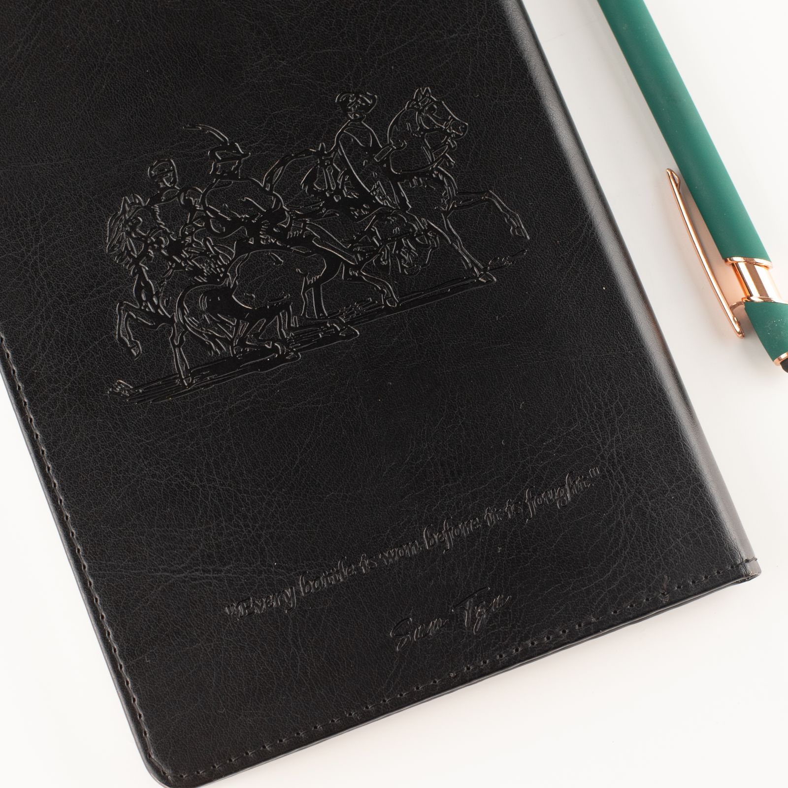 Cuaderno de intenciones tamaño A5 - Pantalla LCD que se limpia - Efecto cuero negro - 80 hojas - Imagen 3