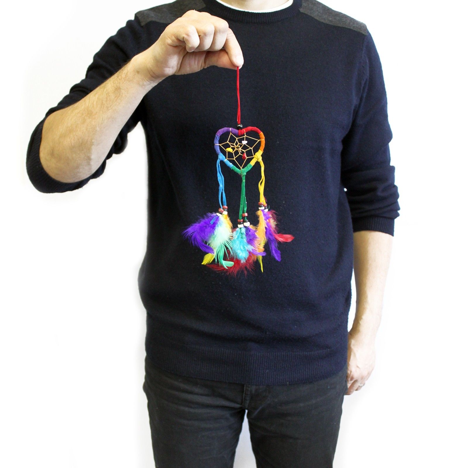 Atrapasueños Bali corazón peq - Turquesa/Rosa/Morado - Imagen 5