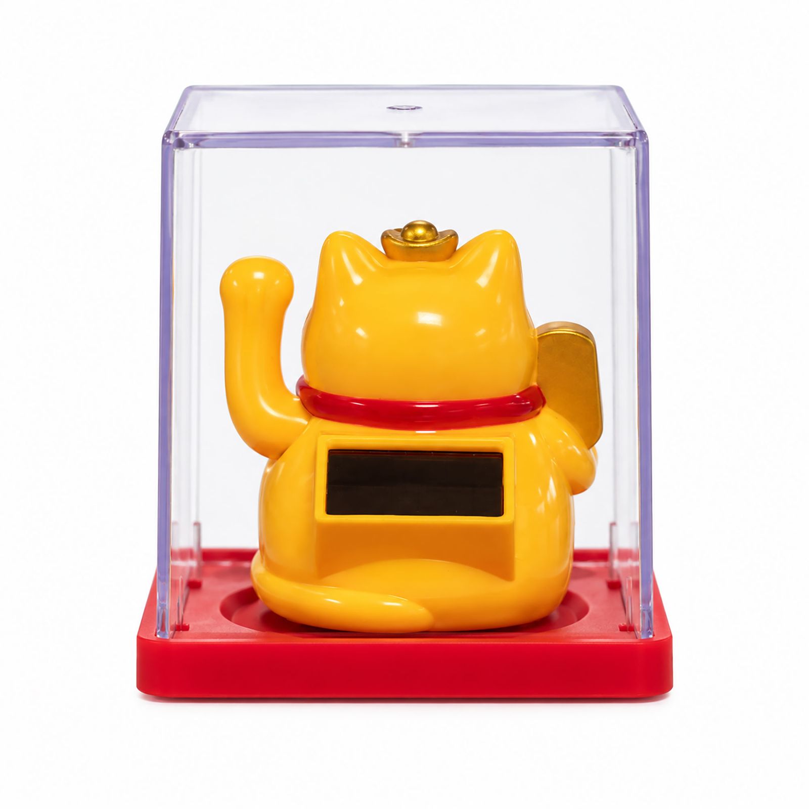 Mini Gato de la Suerte en Caja con Energía Solar - Amarillo - Imagen 5