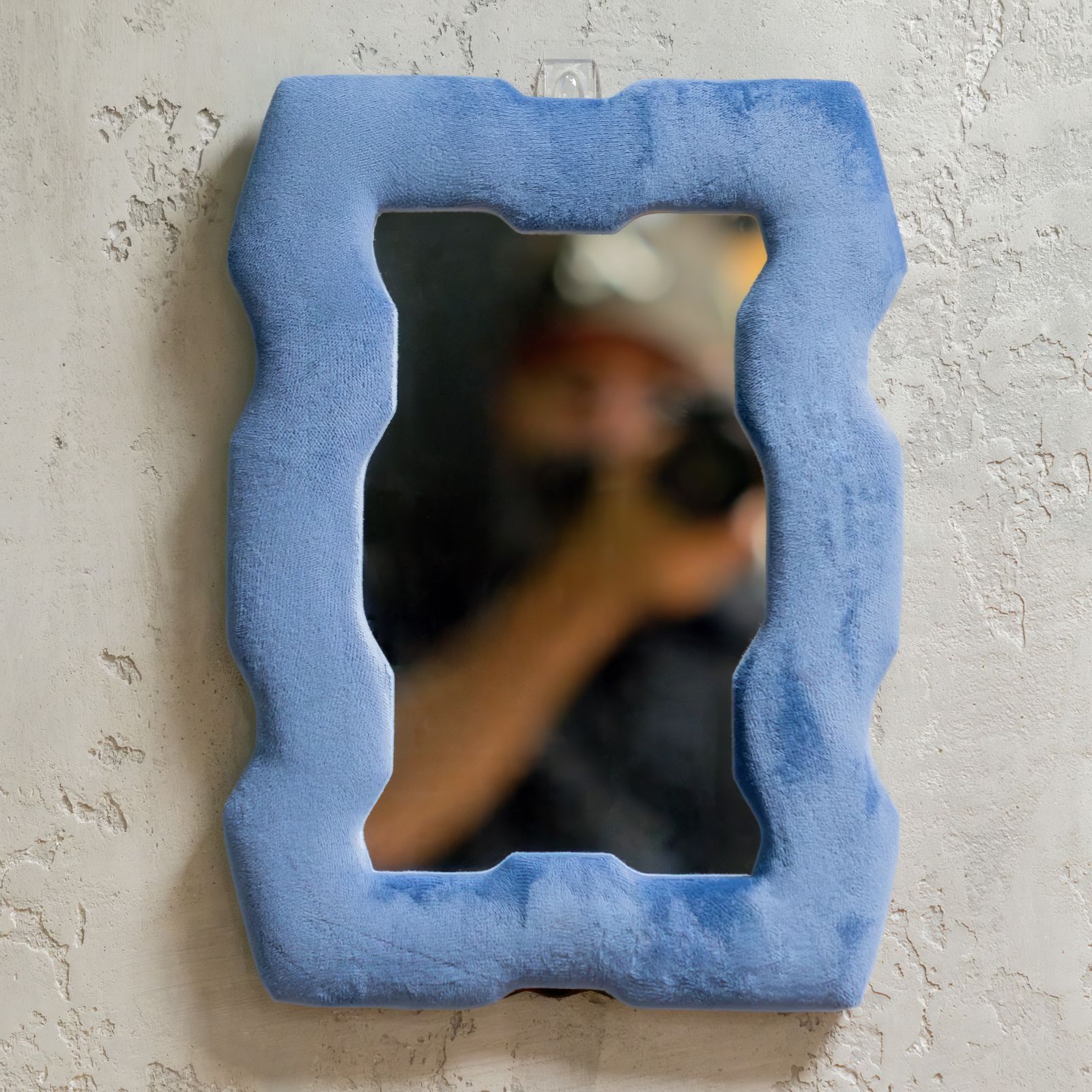 Espejo suave y ondulado – Marco grueso – Azul real (30.5x22.5x2.3cm) - Imagen 6
