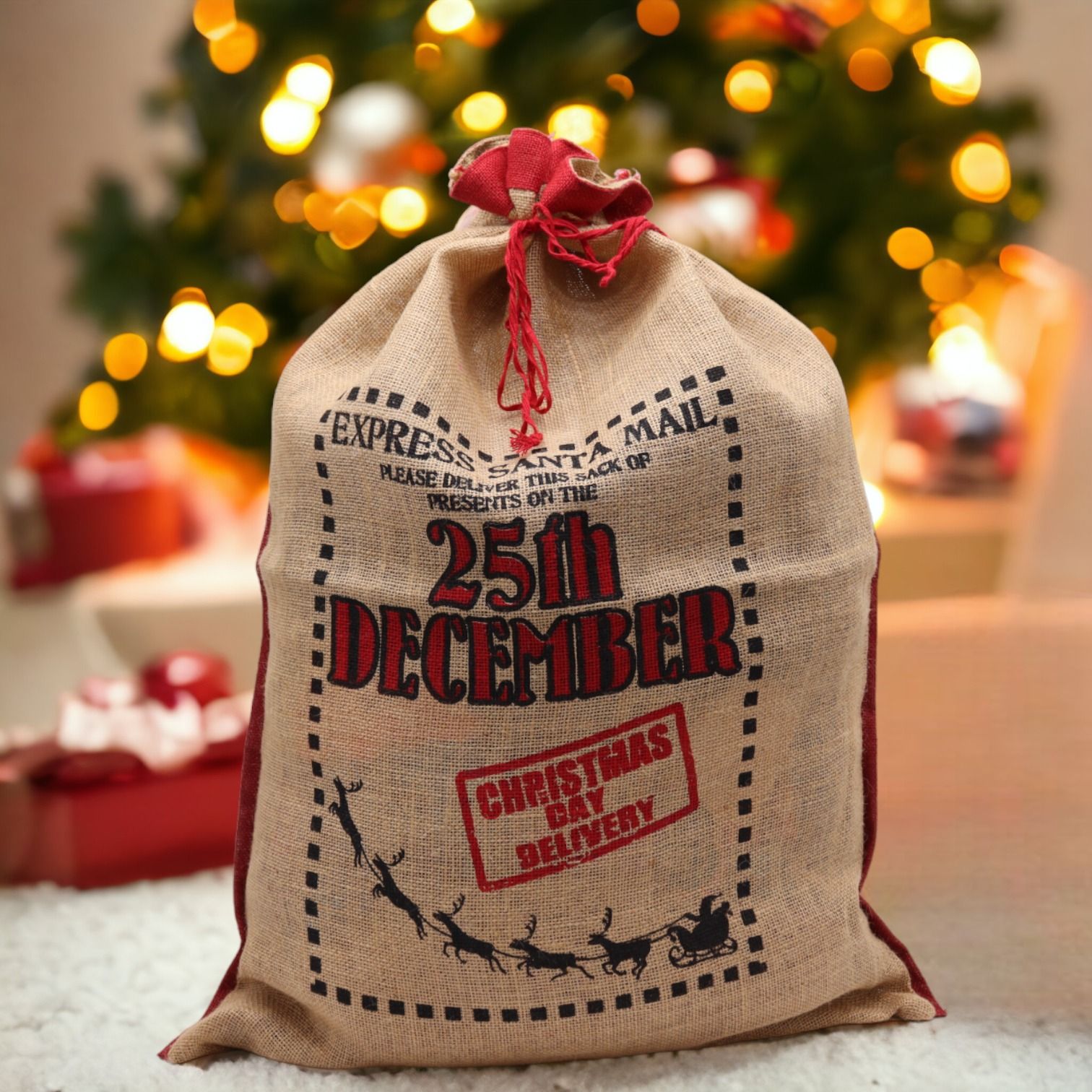 Saco de yute santa - 25th December - Imagen 2