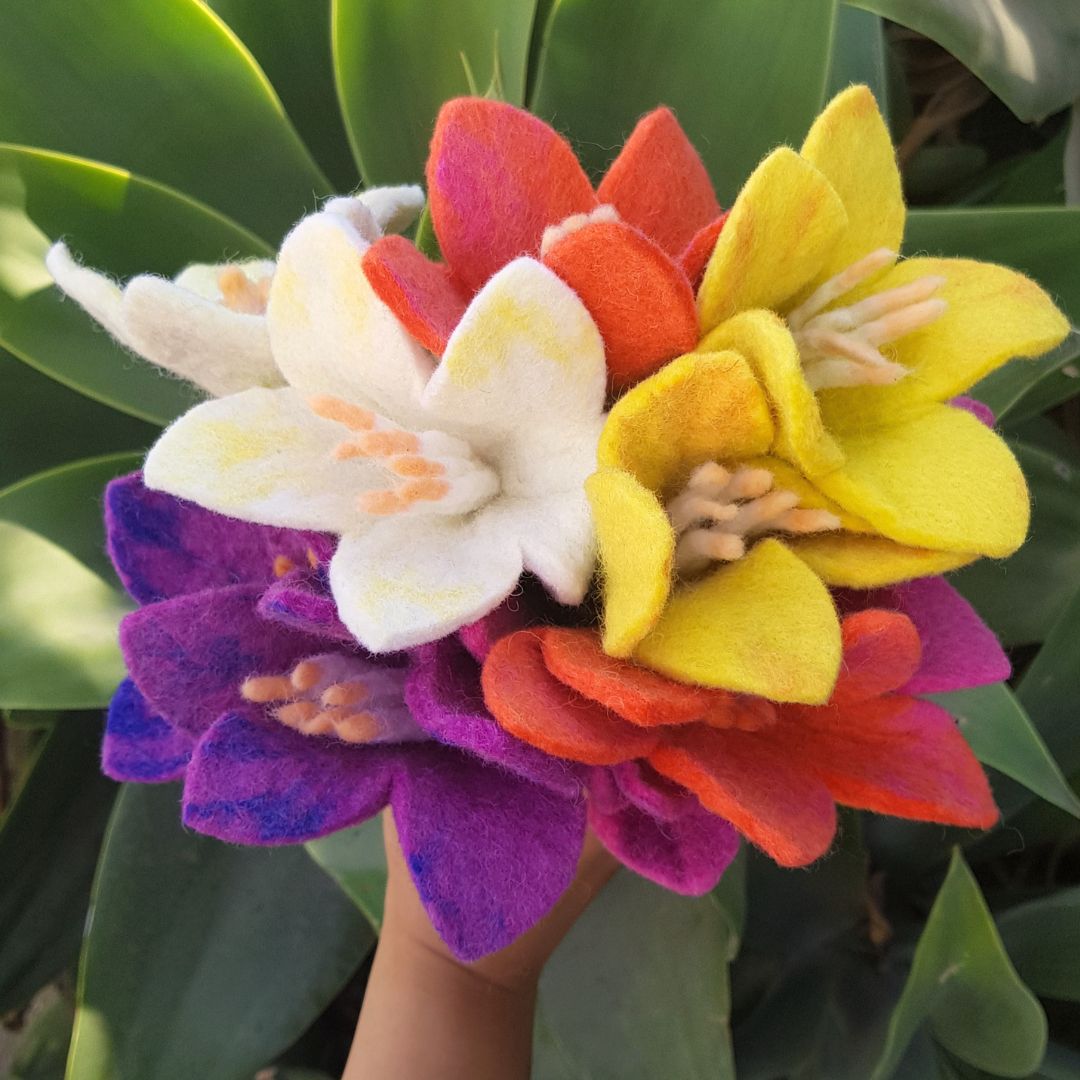 Flores de fieltro - Lirio (10 colores surtidos) - Imagen 5