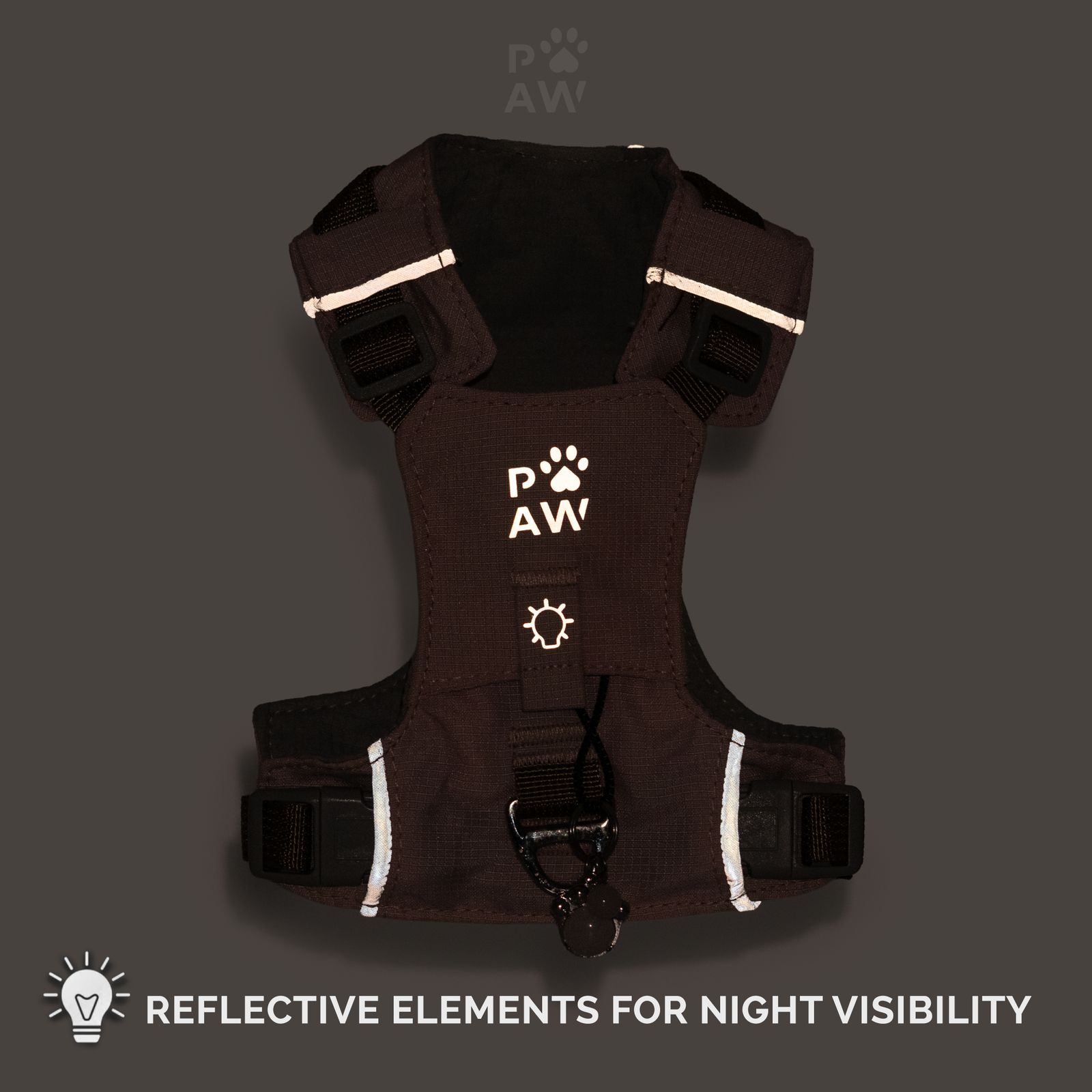 PAW - S (4-8 kg) Arnés de paso para perros Guardian con malla reflectante - Rosa suave - Colgante de cuarzo rosa - Imagen 8