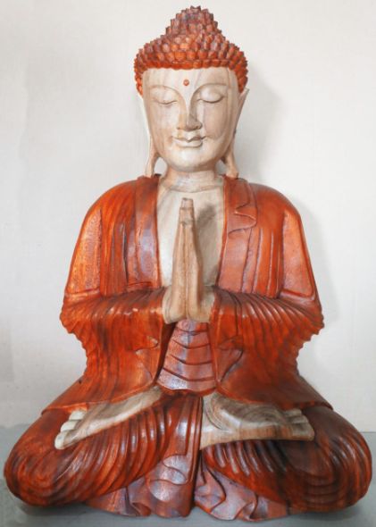 Estatua de Buda Tallada a Mano - 30cm Bienvenido - Imagen 2