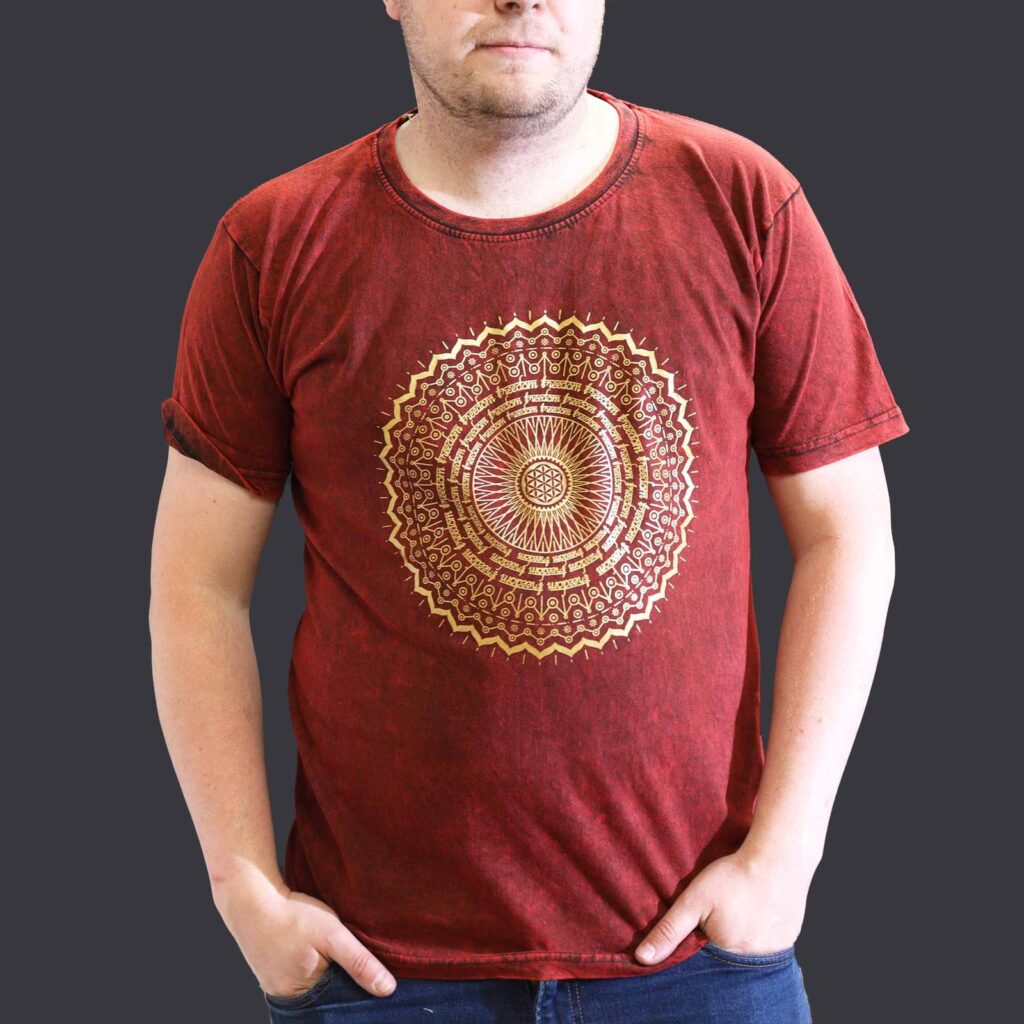 Camiseta Nomad Sari Extra Grande - Mandala - Granate