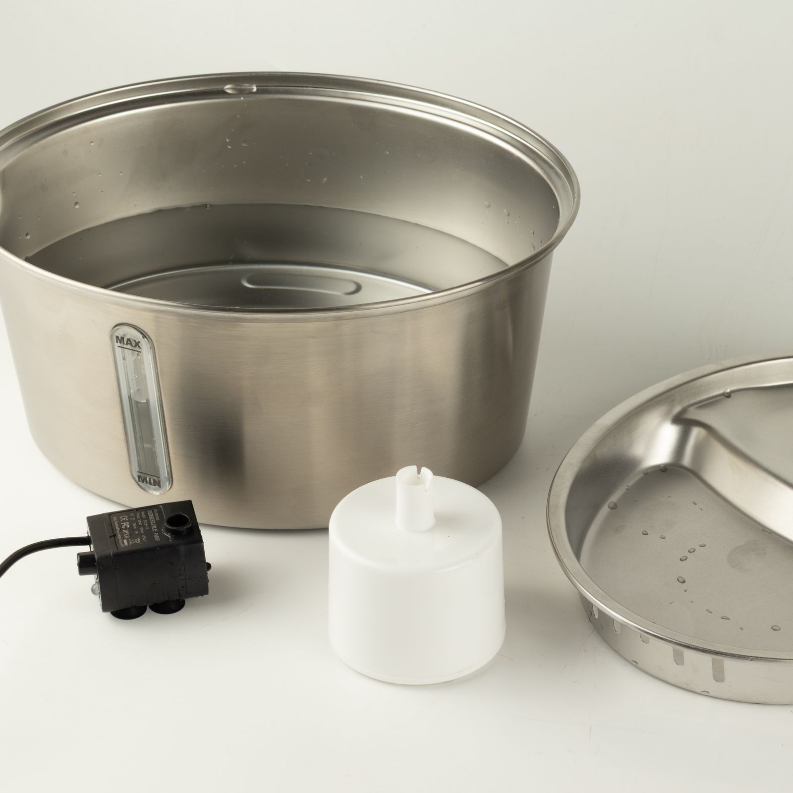 Tazones para comida PAW - Fuente de agua eléctrica de 2.5 litros - USB - acero inoxidable (304) - Imagen 6