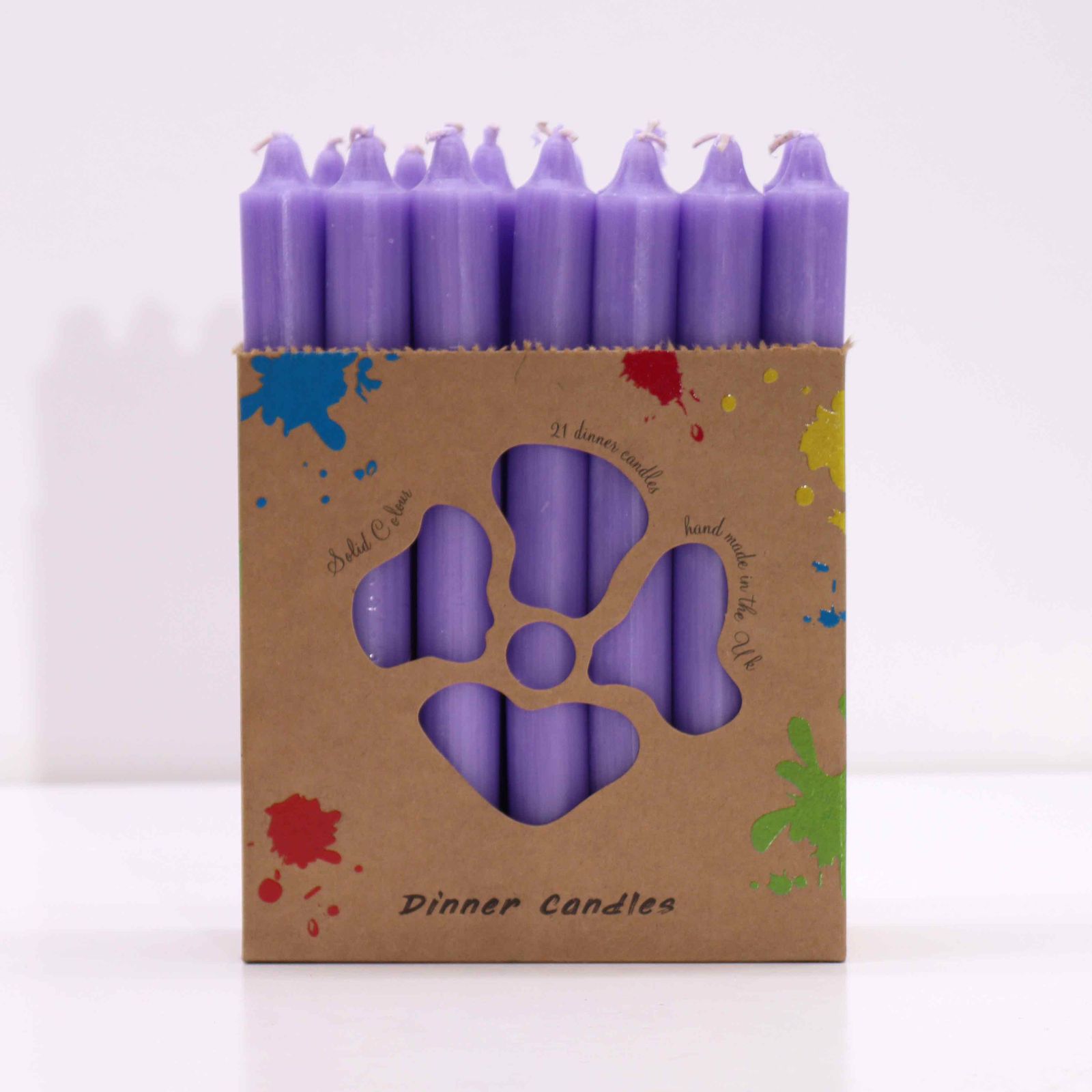 Juego de Velas de Mesa de Color Sólido - Pack de 21 - Lila Rústico - Imagen 2