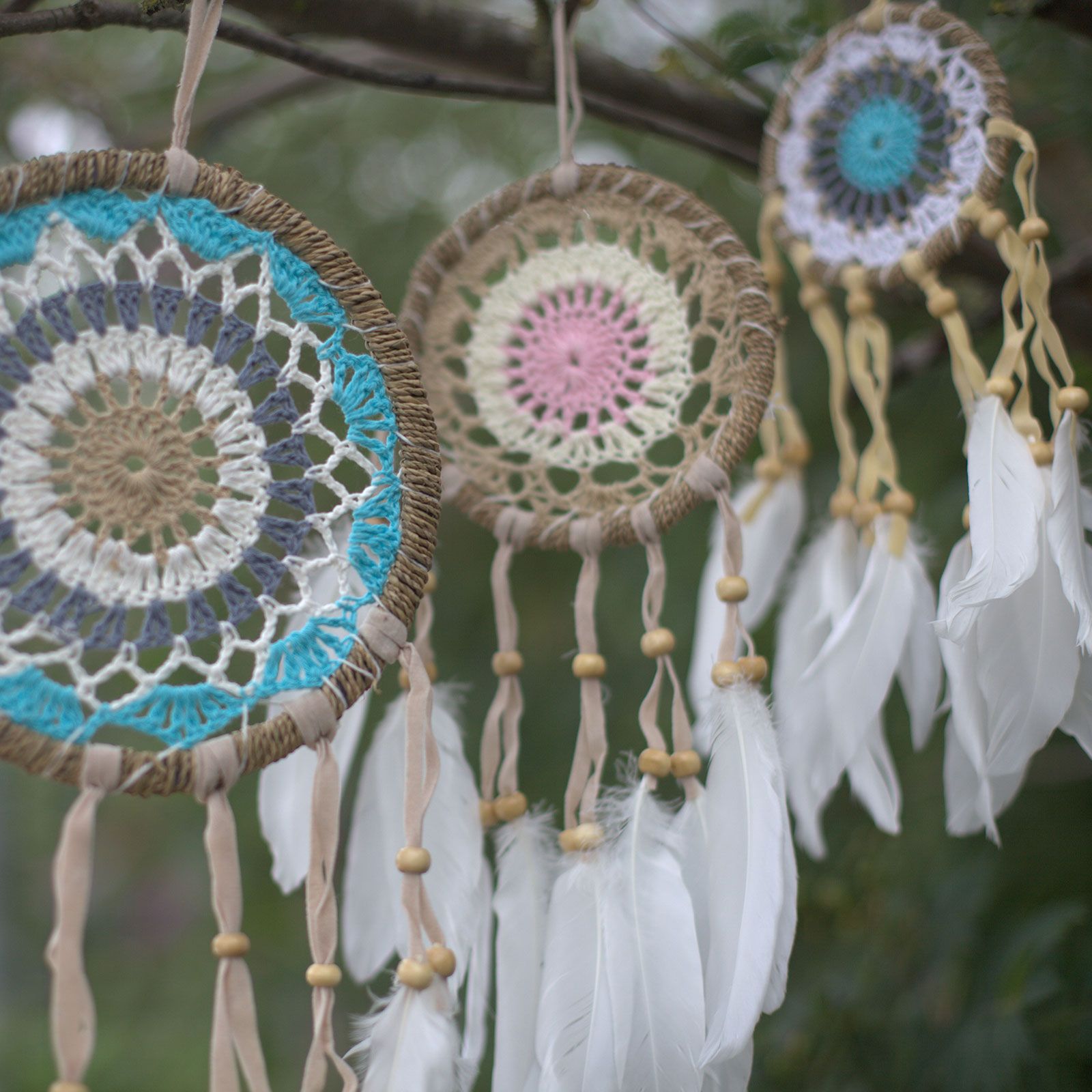 Atrapasueños-Macramé Rosa 12cm (Colores Surtidos) - Imagen 5