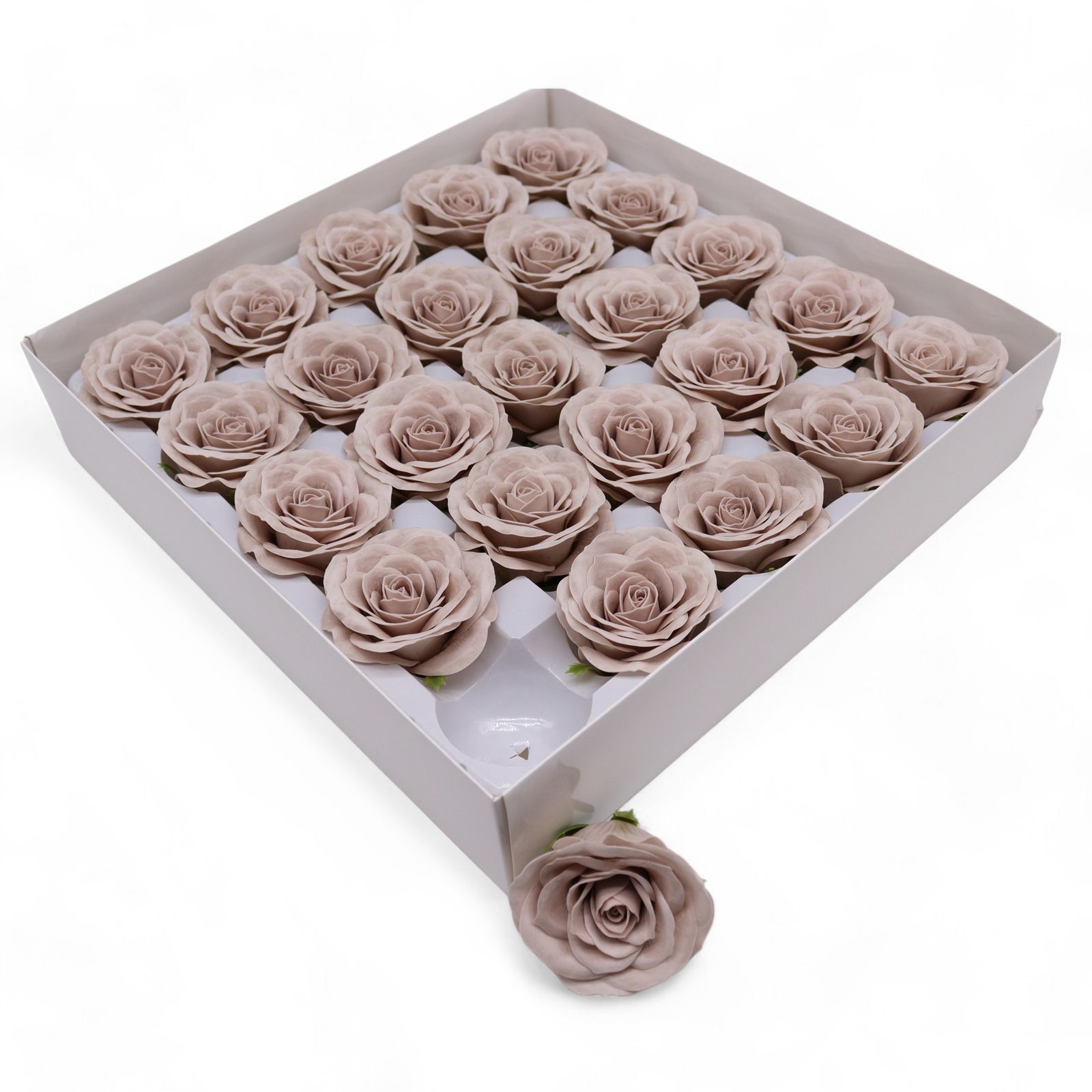 Flor de Jabón Artesanal - Grande Vintage Rose - Beige - Imagen 5