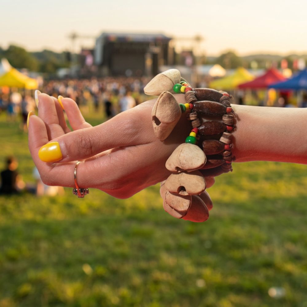 Kenari Shell Hand Shaker - Pulsera Sonajero (15 piezas) - Imagen 5