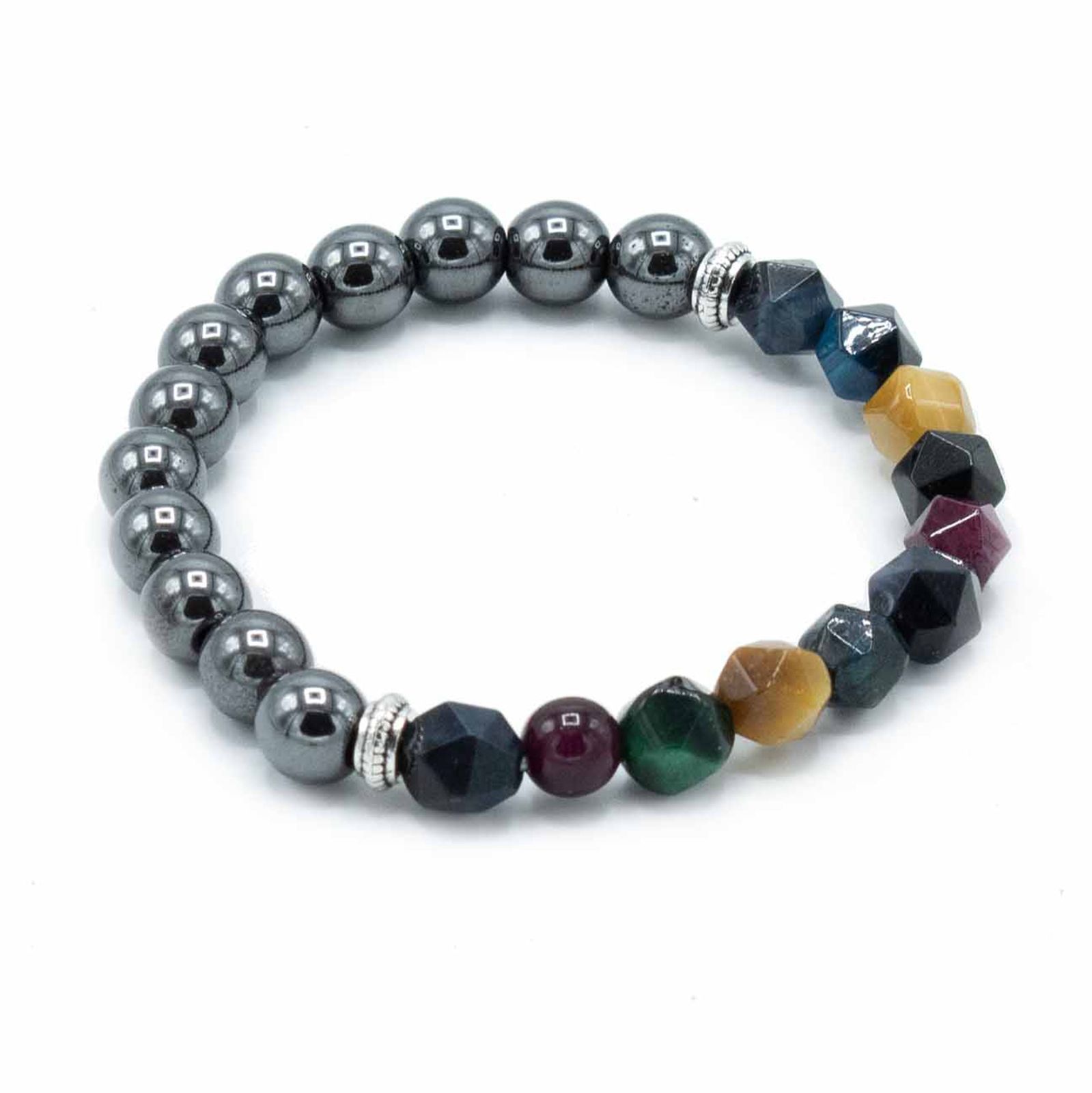 Pulsera de Piedra Preciosa Tallada - Arcoiris Magnético - Imagen 2