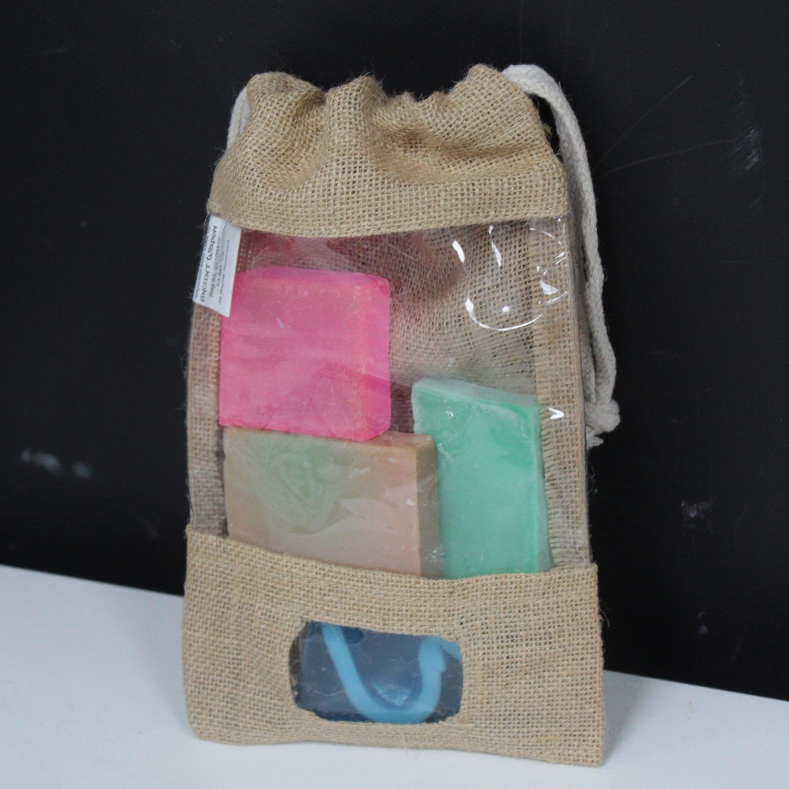 Bolsa de yute con ventana 25x16cm y bolsillo - Imagen 2