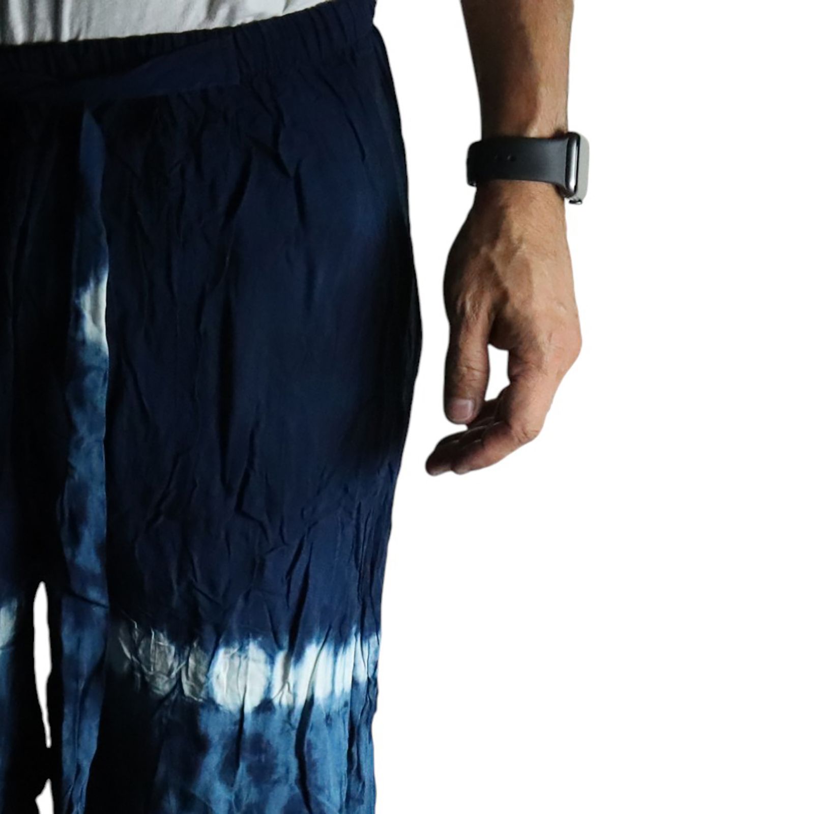 Pantalones de descanso de estilo japonés - turquesa y naranja -L - Imagen 5