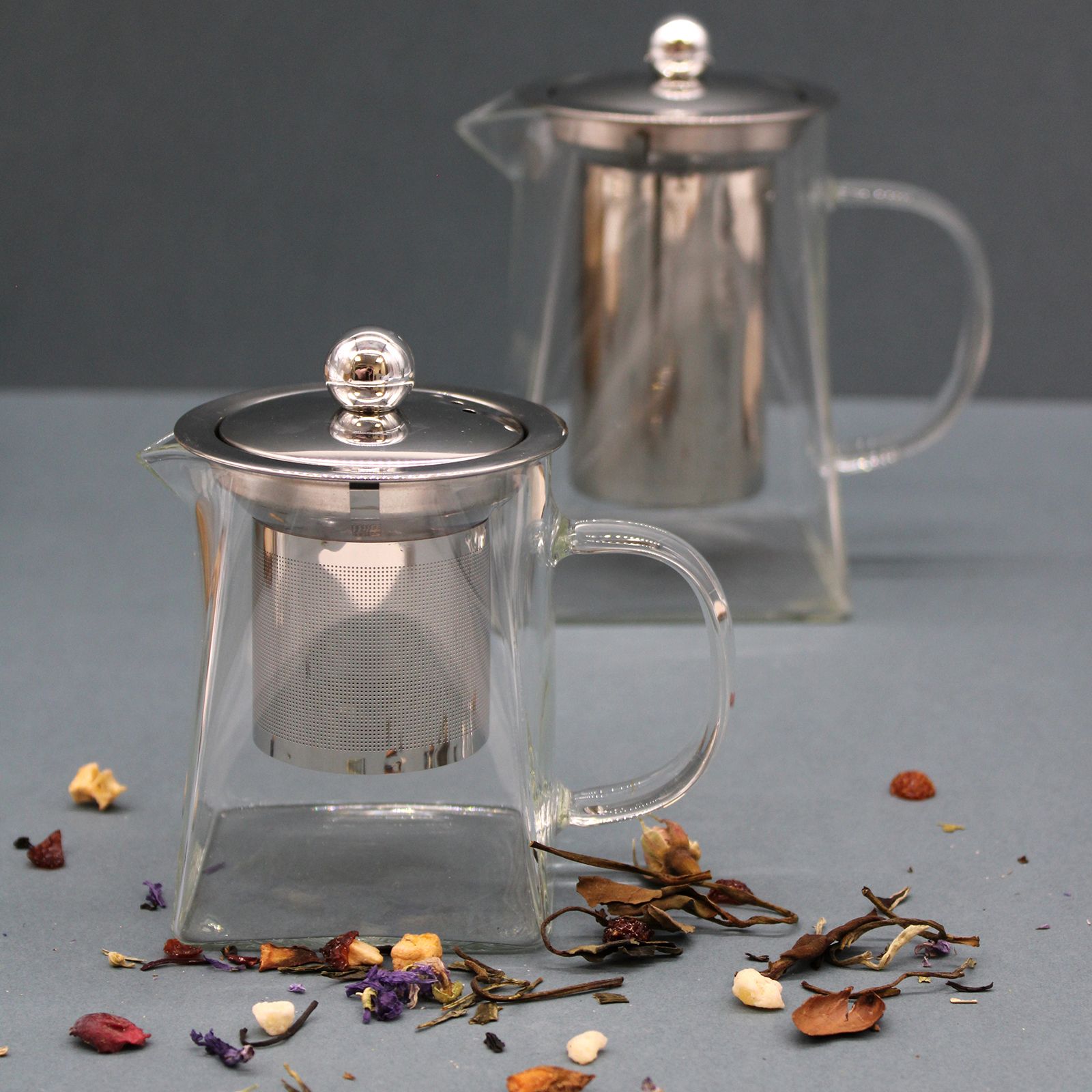 Tetera con infusor de vidrio - Forma de torre - 350ml - Imagen 2