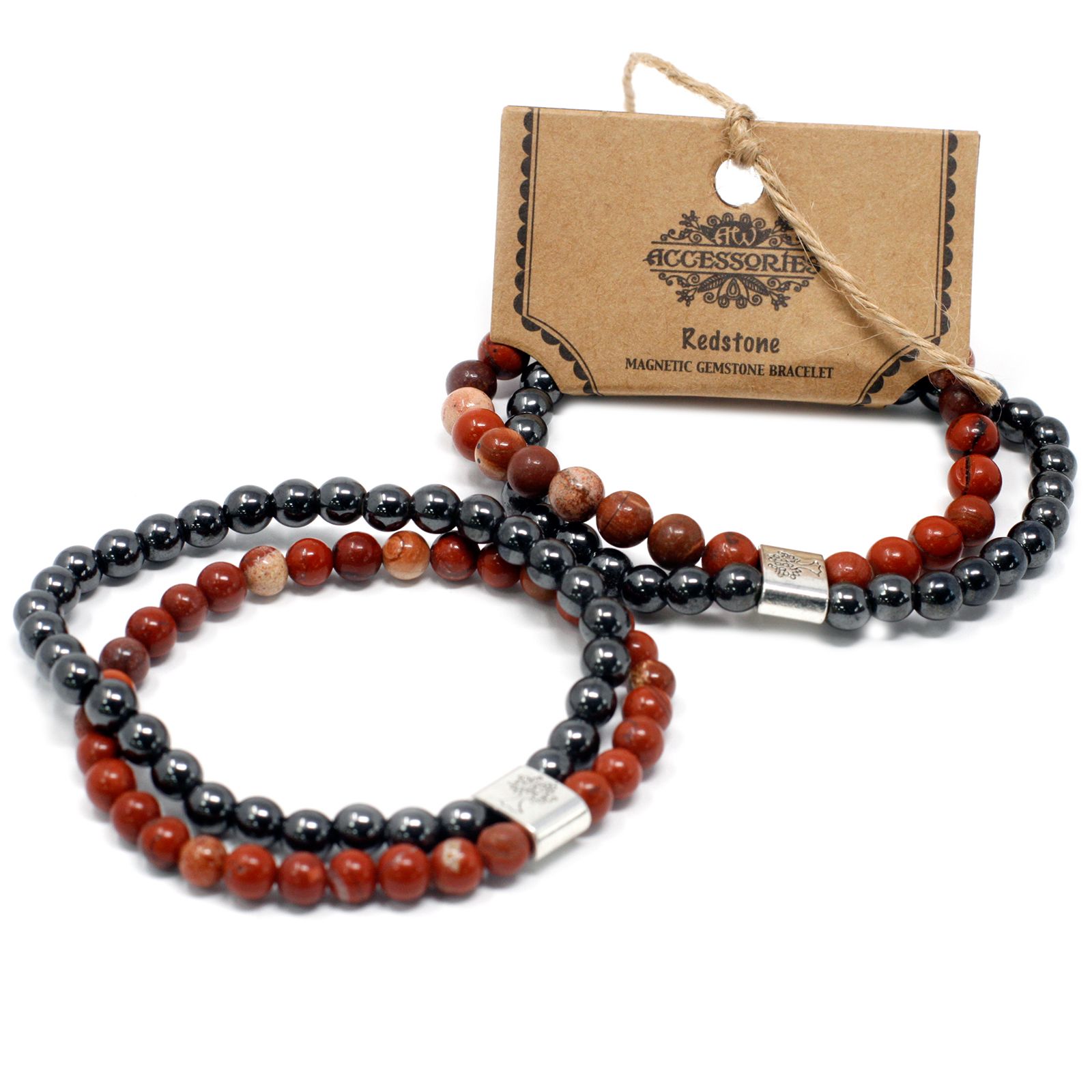 Pulsera de Piedras Preciosas Magnéticas - Piedra Roja - Imagen 5