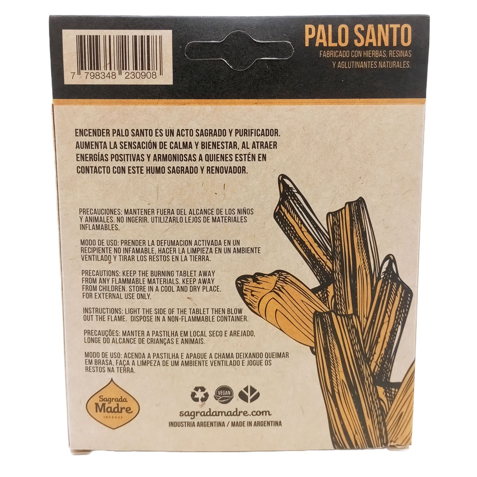 Pastillas de Incienso en Resina X 4 Palo Santo - Imagen 7
