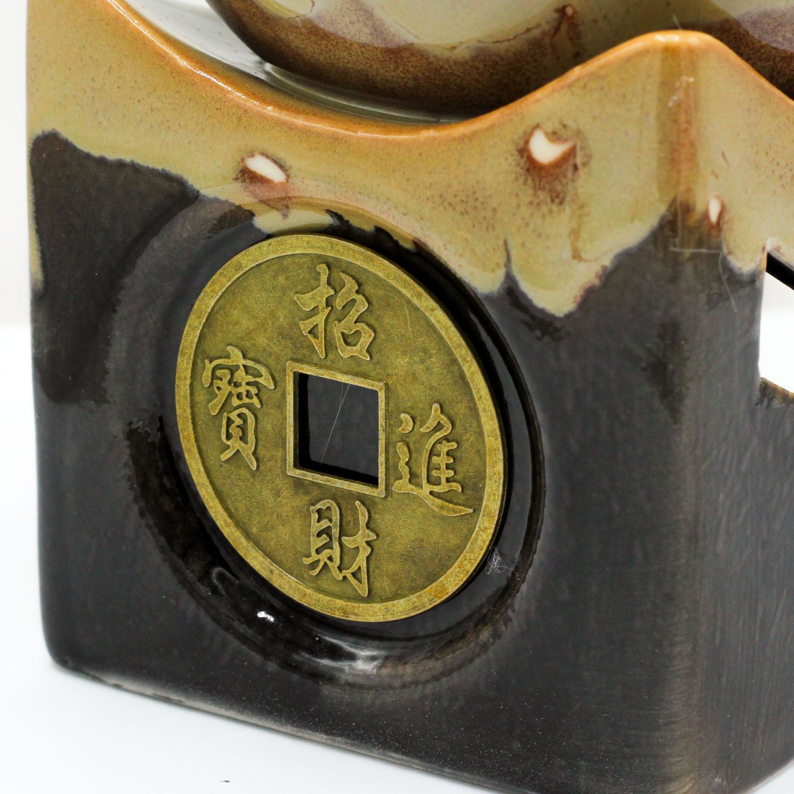Quemador de aceite grande Moneda de la Suerte - Marrón - Imagen 2