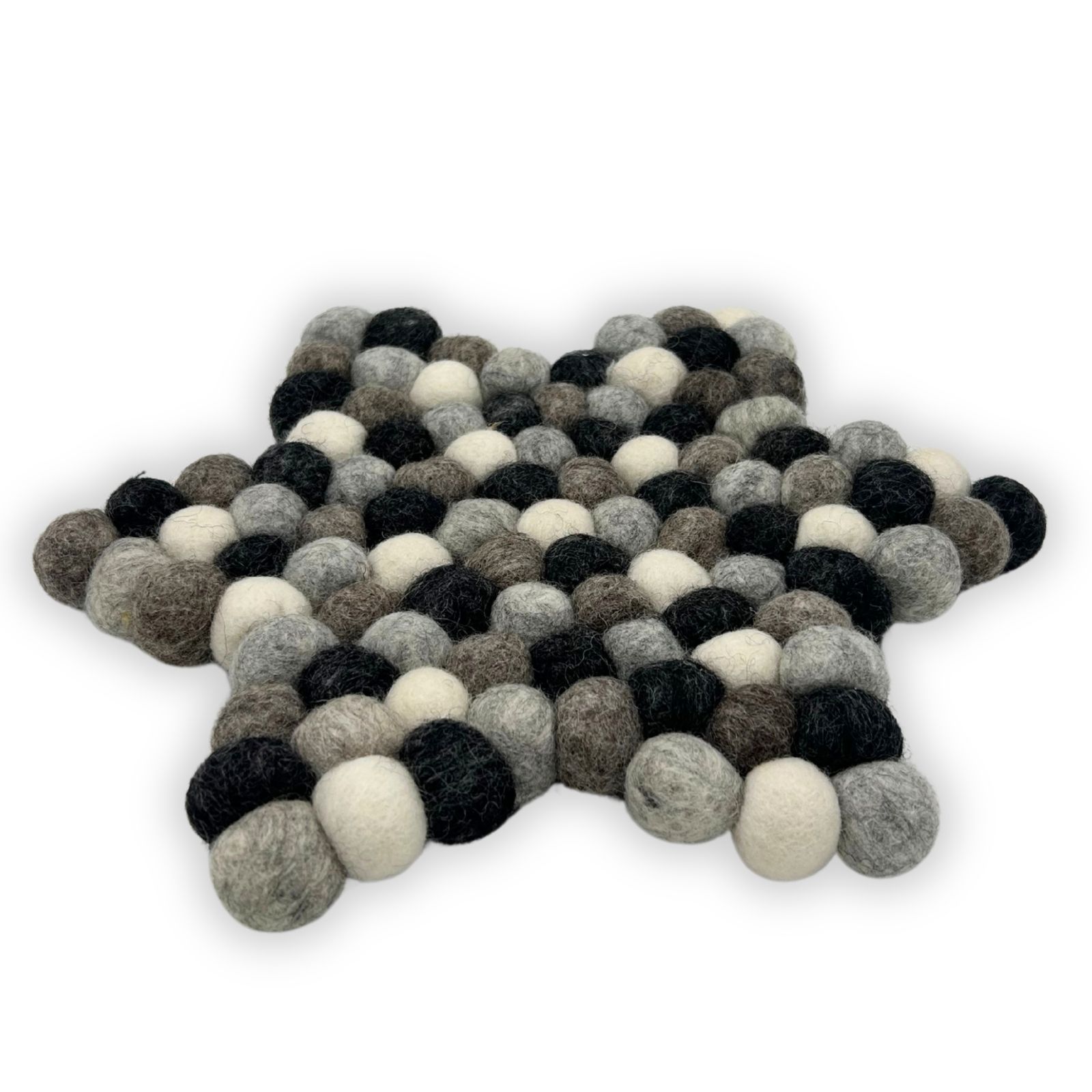 Tapete central de fieltro con forma de estrella (38 x 18 cm, color gris multicolor) - Imagen 3