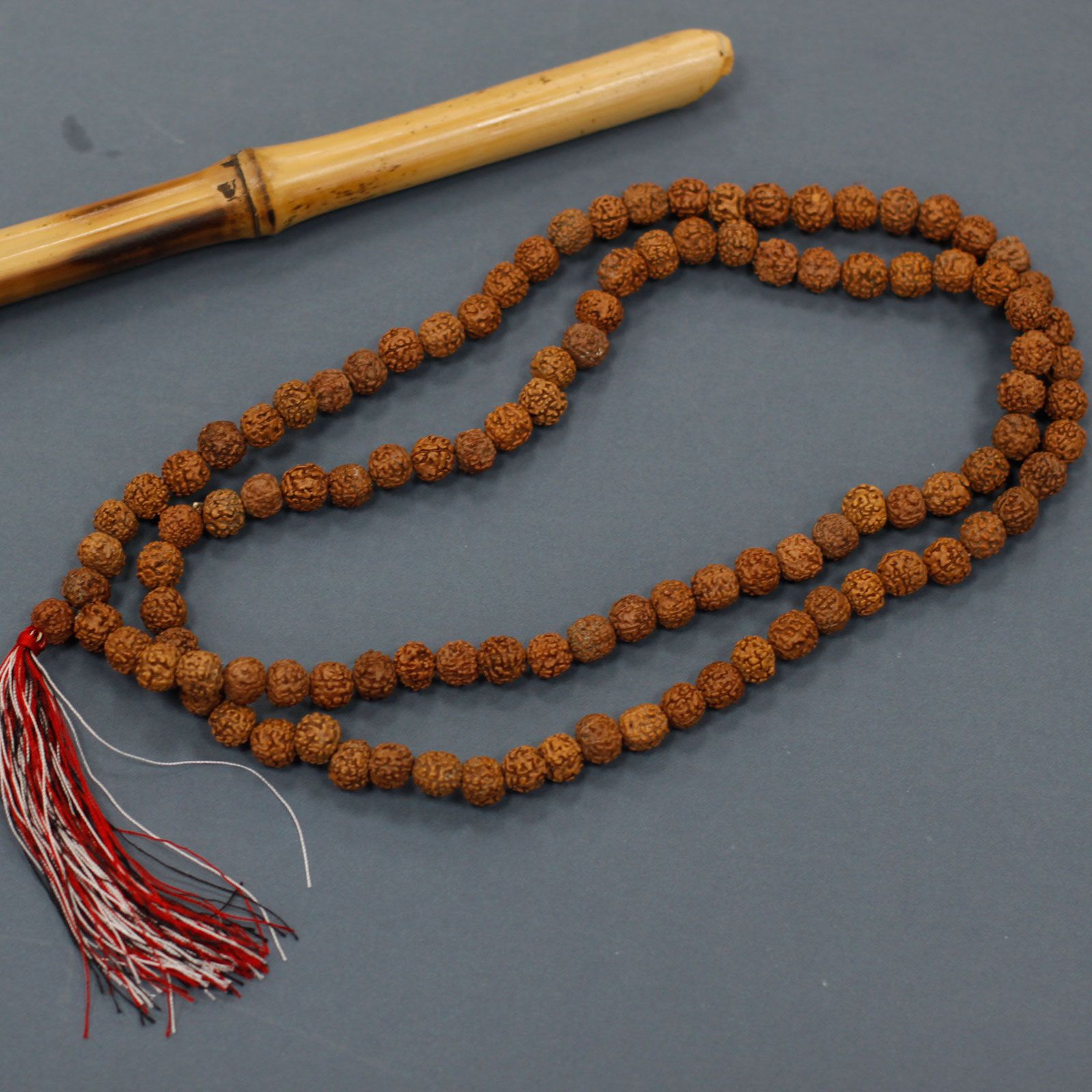 108 Rudraksha Japa Mala - Natural - Imagen 4