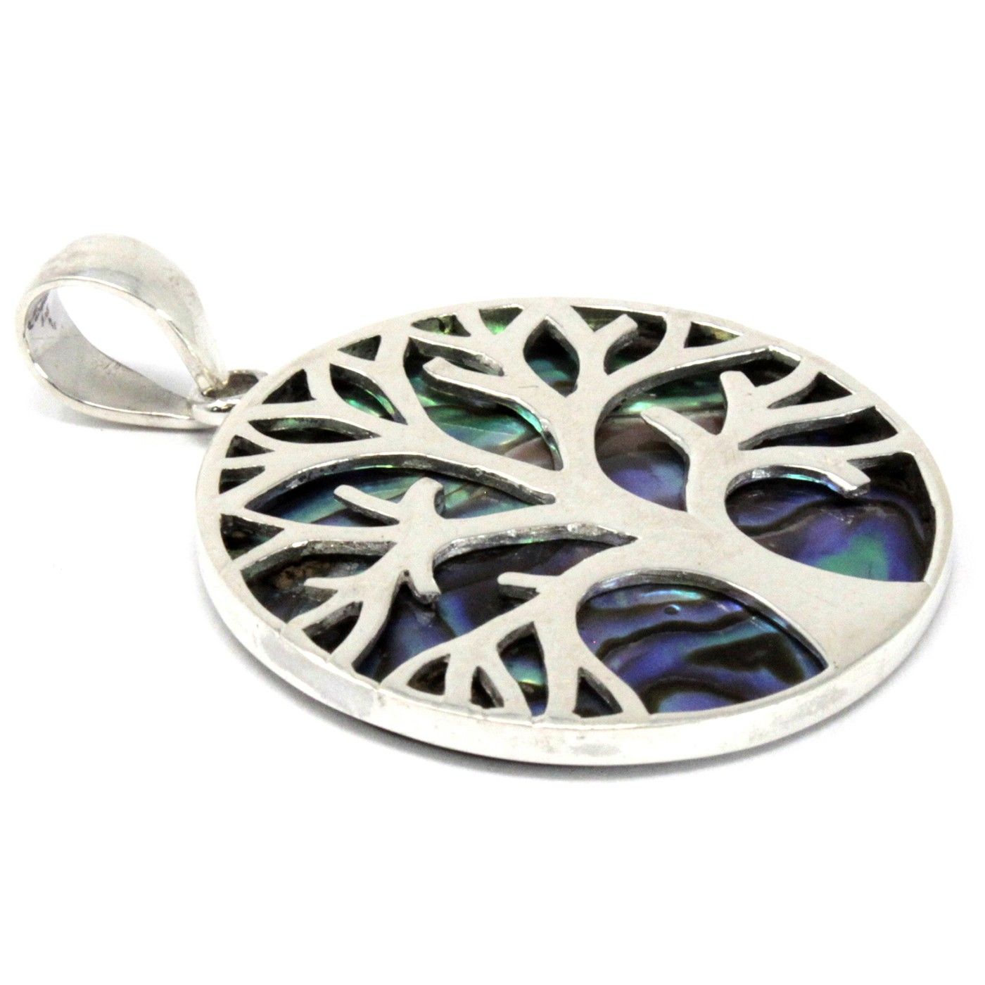 Colgante de Plata Árbol de la Vida 30mm - Abulón - Imagen 2