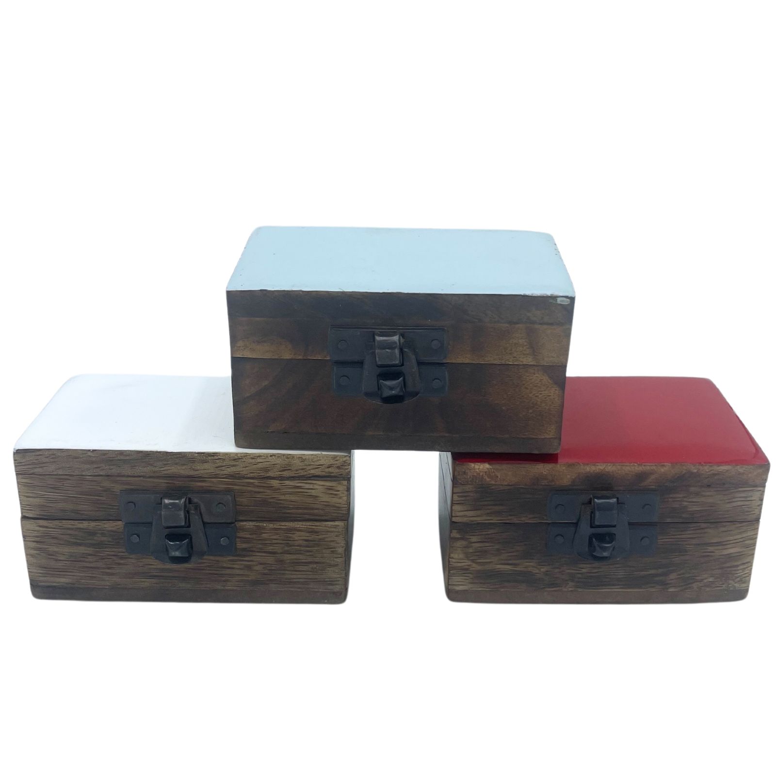 Pastillero de Madera 9x5x4cm - Colores Cerámicos Sólidos - Surtido - Imagen 3
