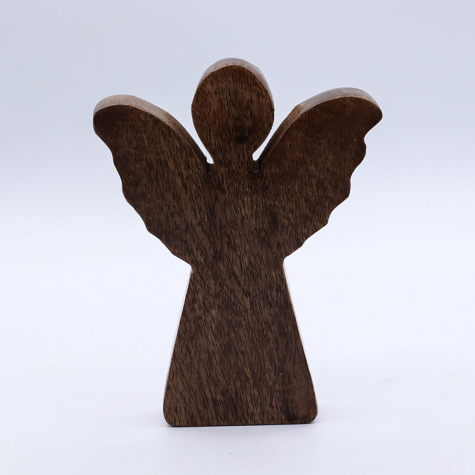 Ángel de madera de mango mediano - decoración dorada - Imagen 4