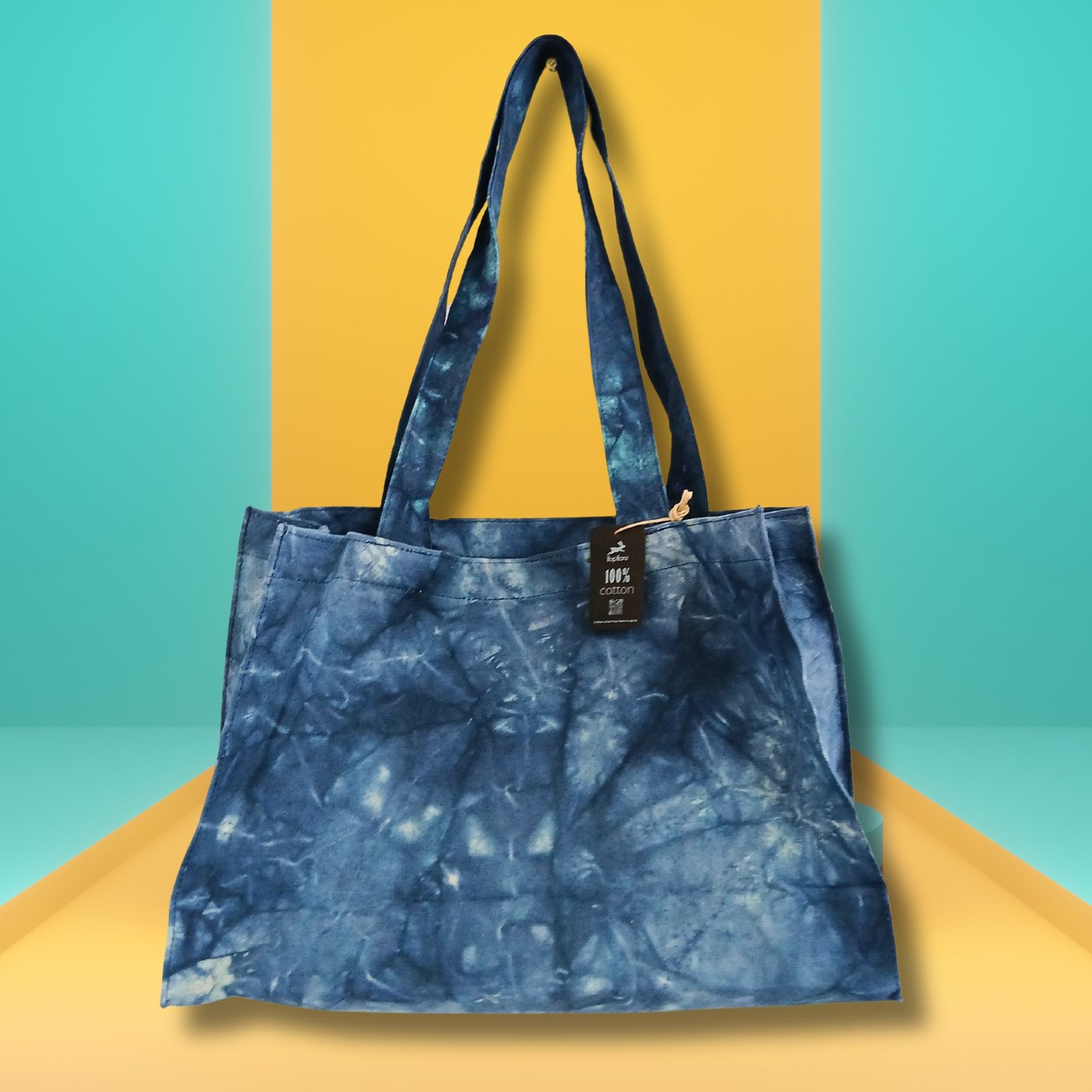 Bolsa de Mano - Efecto Lavado Azul Mar Profundo - Imagen 3