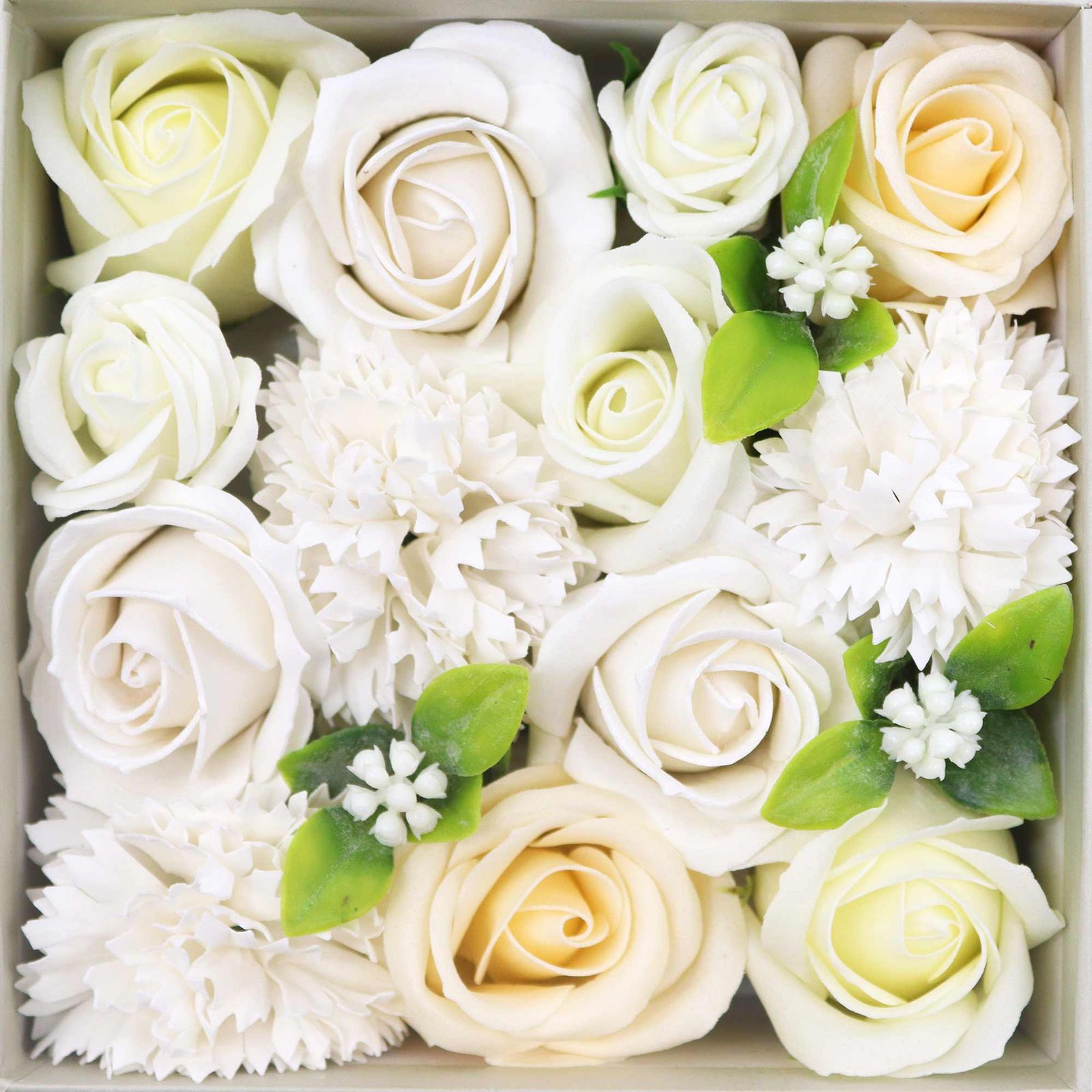 Caja Cuadrada - Bendiciones de Boda - Blanco y Marfil - Imagen 3