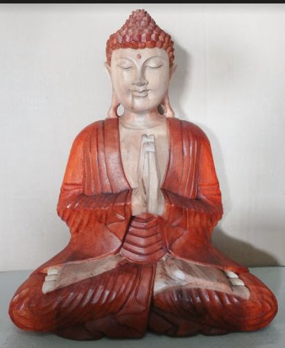 Estatua de Buda Tallada a Mano- 40cm Bienvenido - Imagen 3