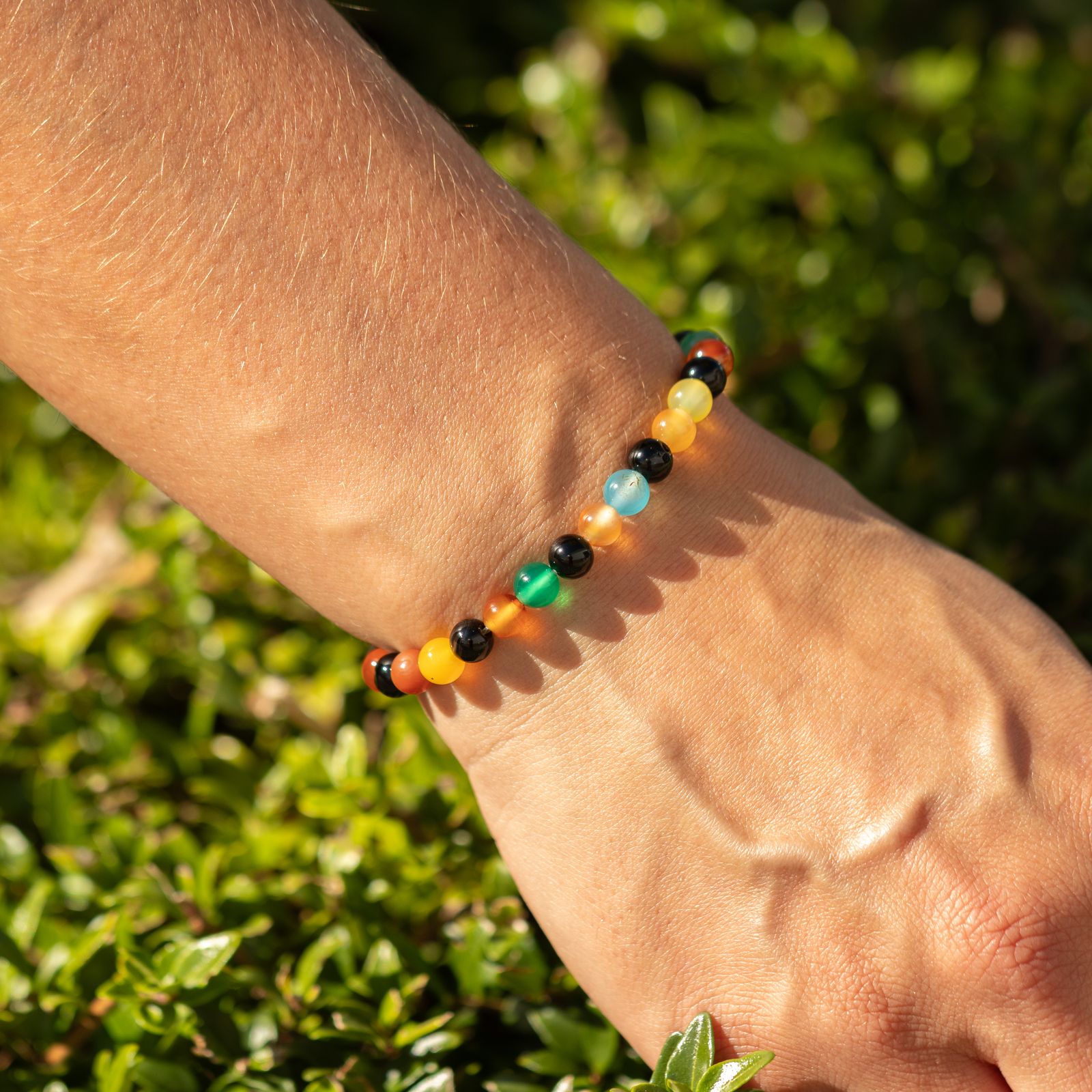 Pulsera de Poder Pequeña (17 cm x 6 mm) - Jade arcoíris - Imagen 2