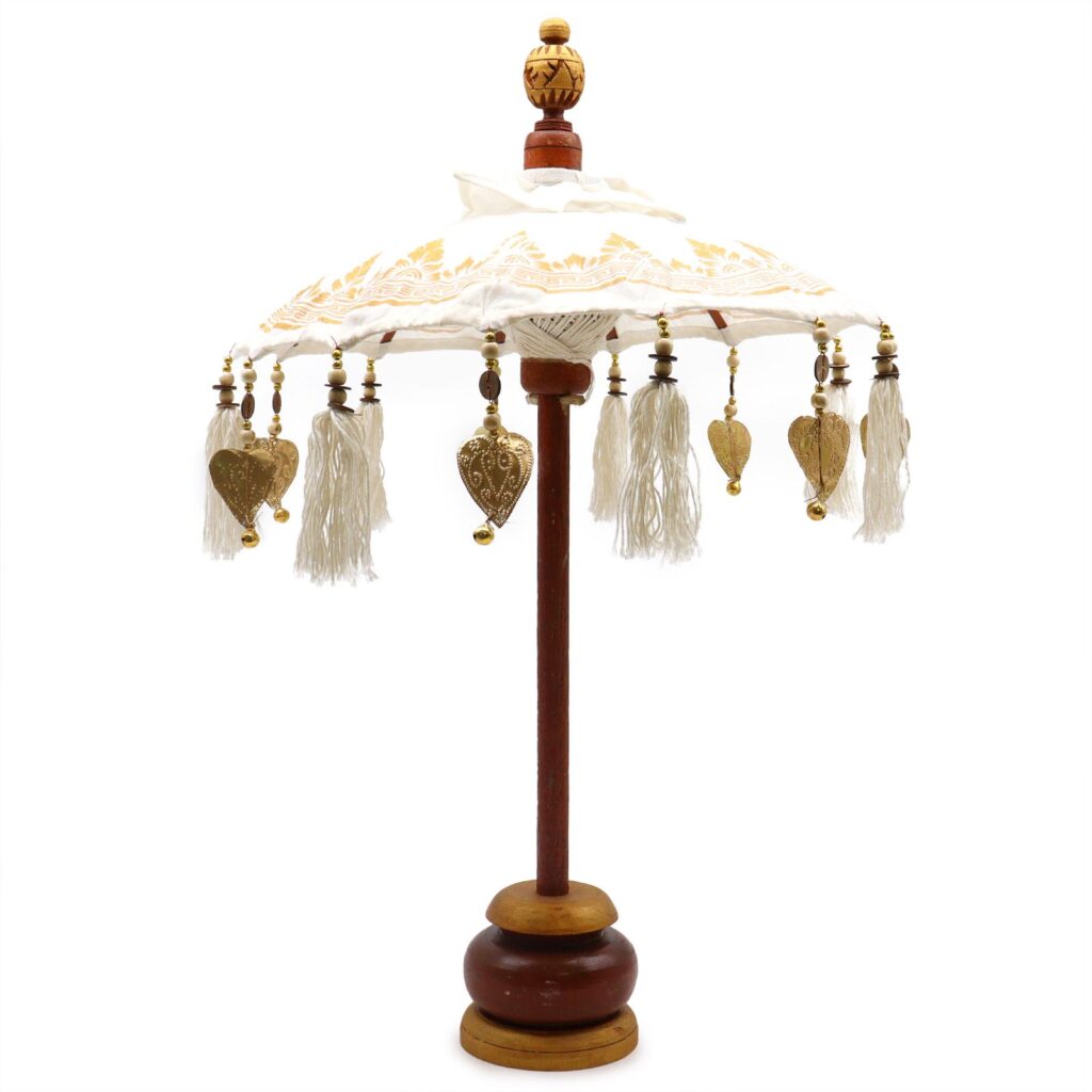 Sombrilla Bali Decoracion de Hogar - Lona - Decoración Dorada - 40cm