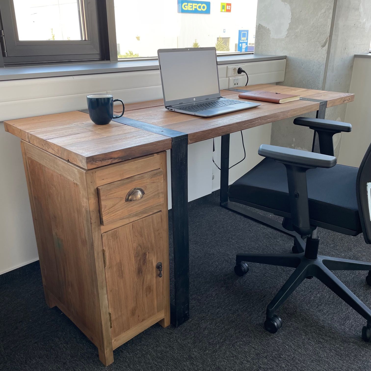 Mesa de Escritorio 160x60x75cm (Cajonera no incluida) - Imagen 9