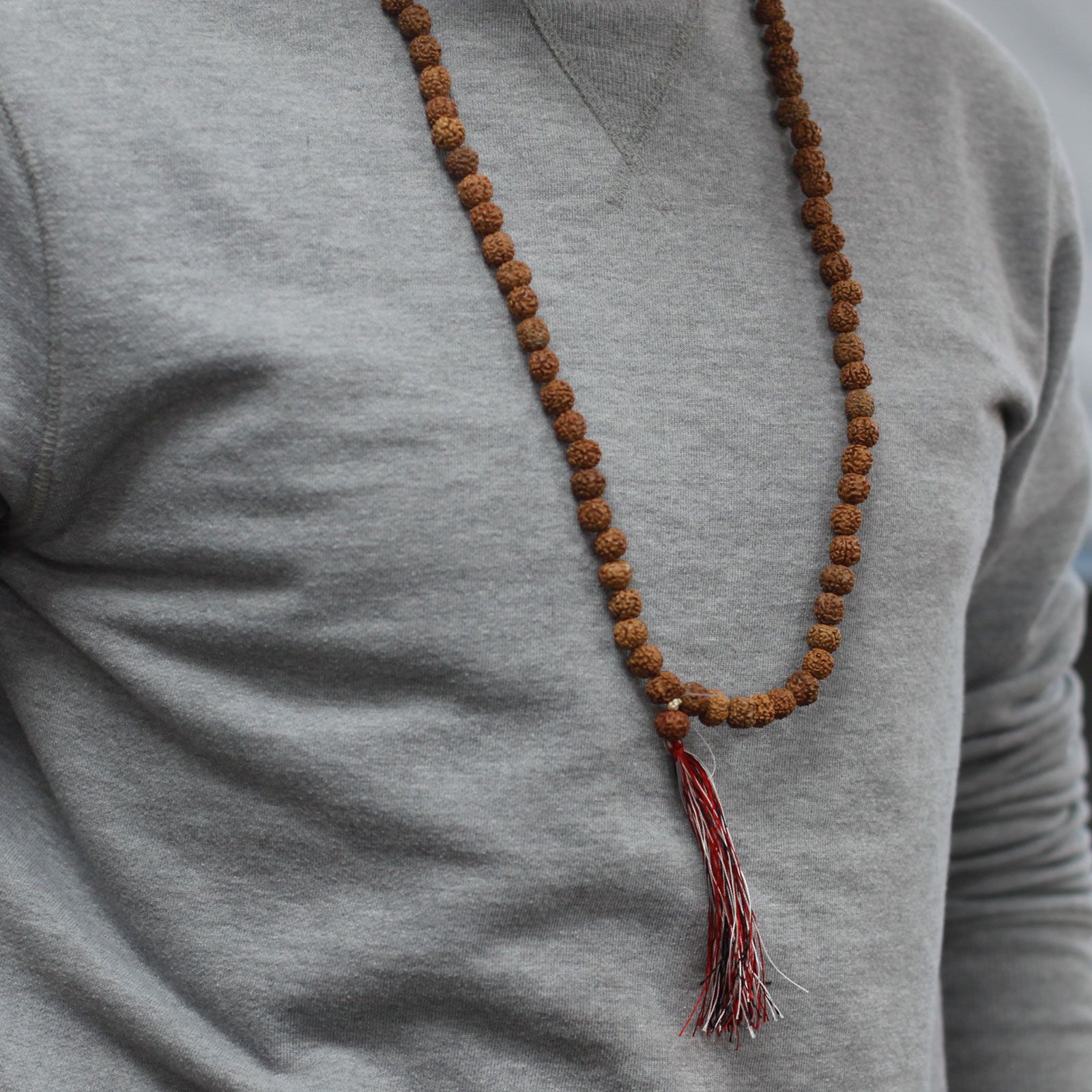 108 Rudraksha Japa Mala - Natural - Imagen 3