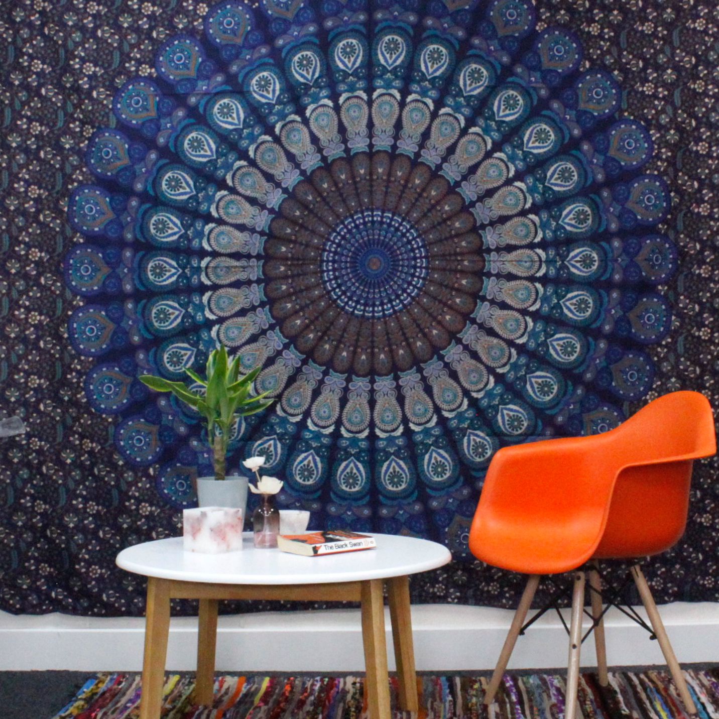 Colcha Individual de Algodón + Tapiz - Mandala Elefante - Imagen 2