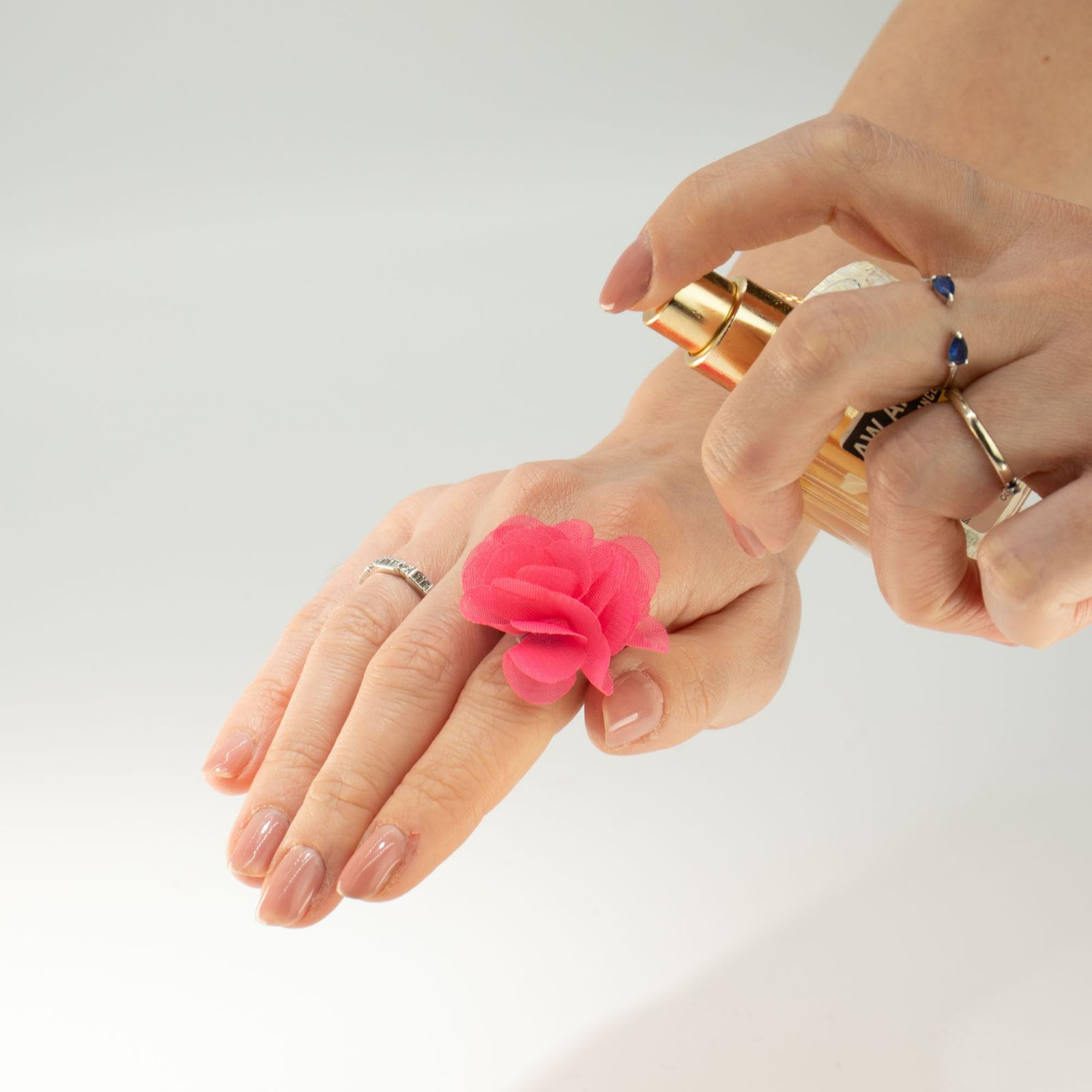 Anillos difusores de fragancia de chiffon - Rosa - Imagen 3